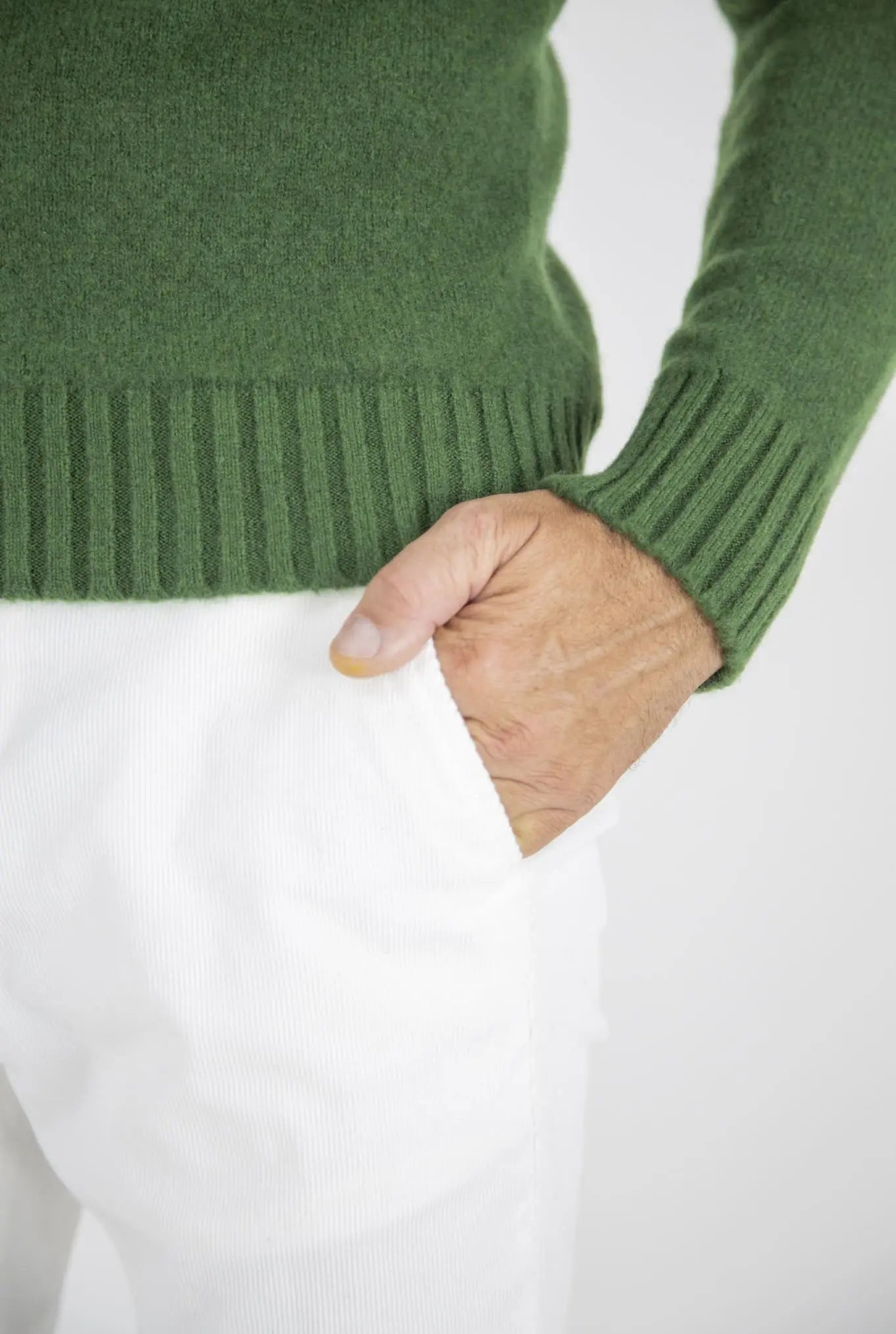 Girocollo Cashmere e Seta Verde - Guarino Store