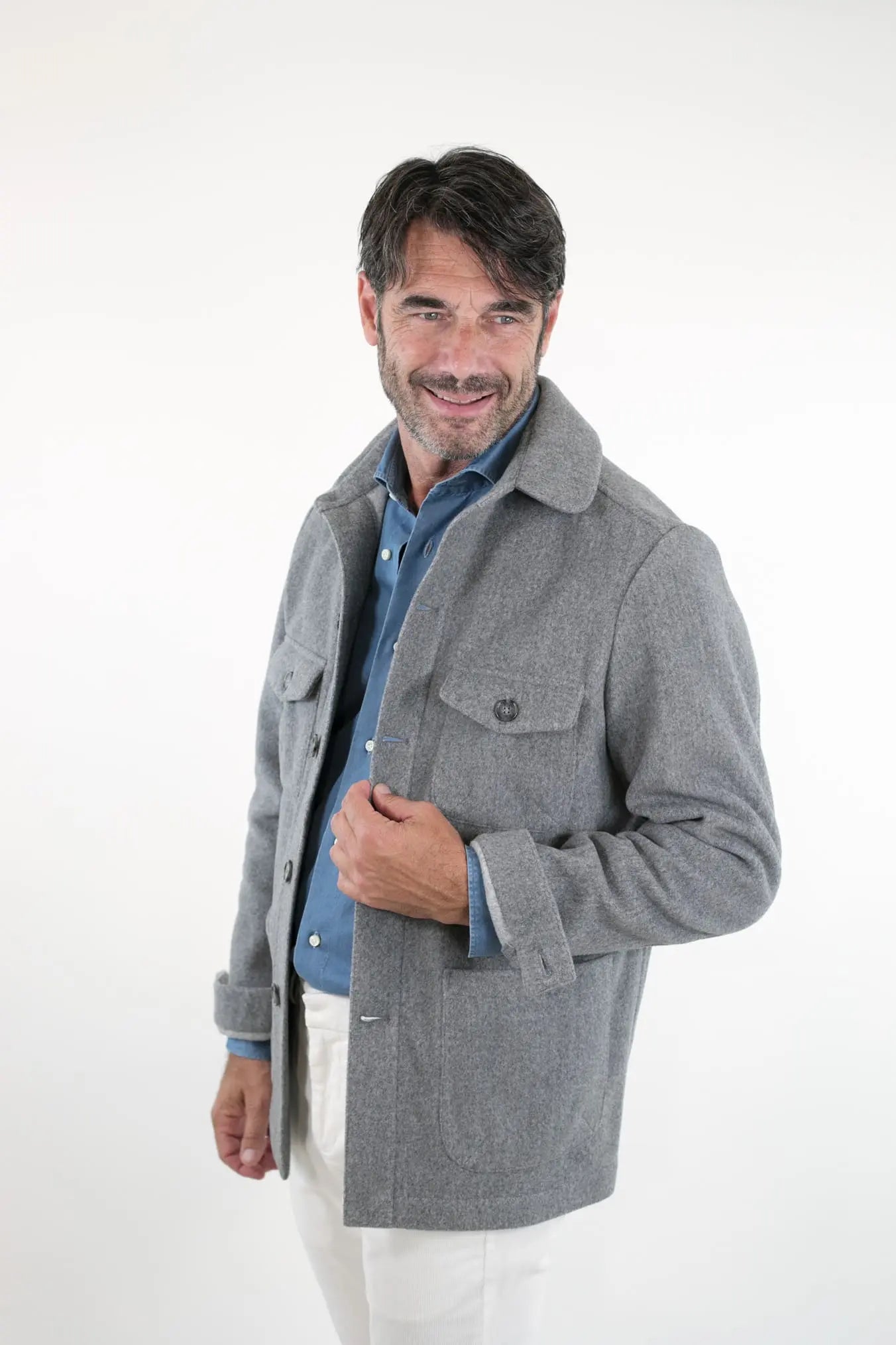 Overshirt Grigio Chiaro - Guarino Store