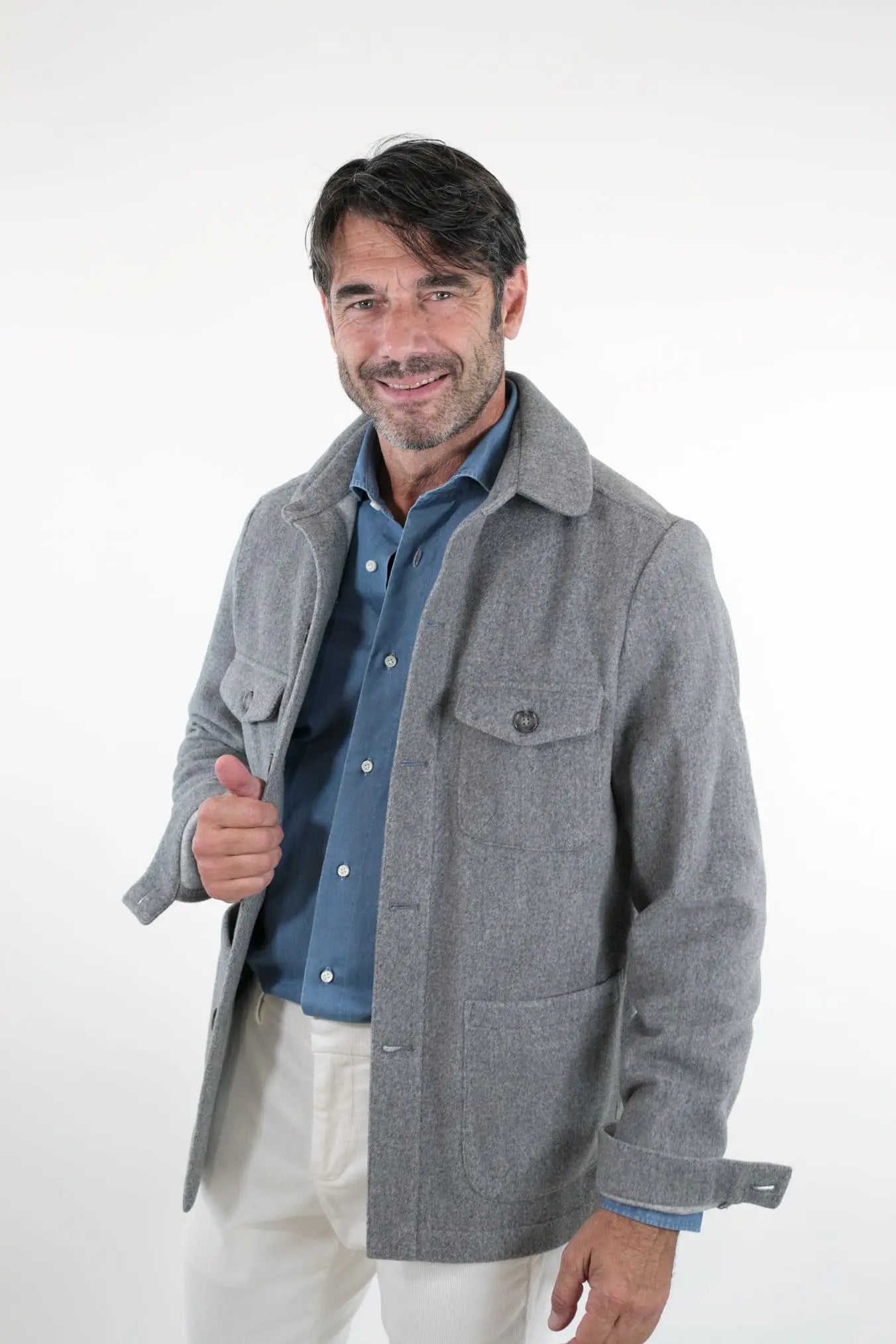 Overshirt Grigio Chiaro - Guarino Store