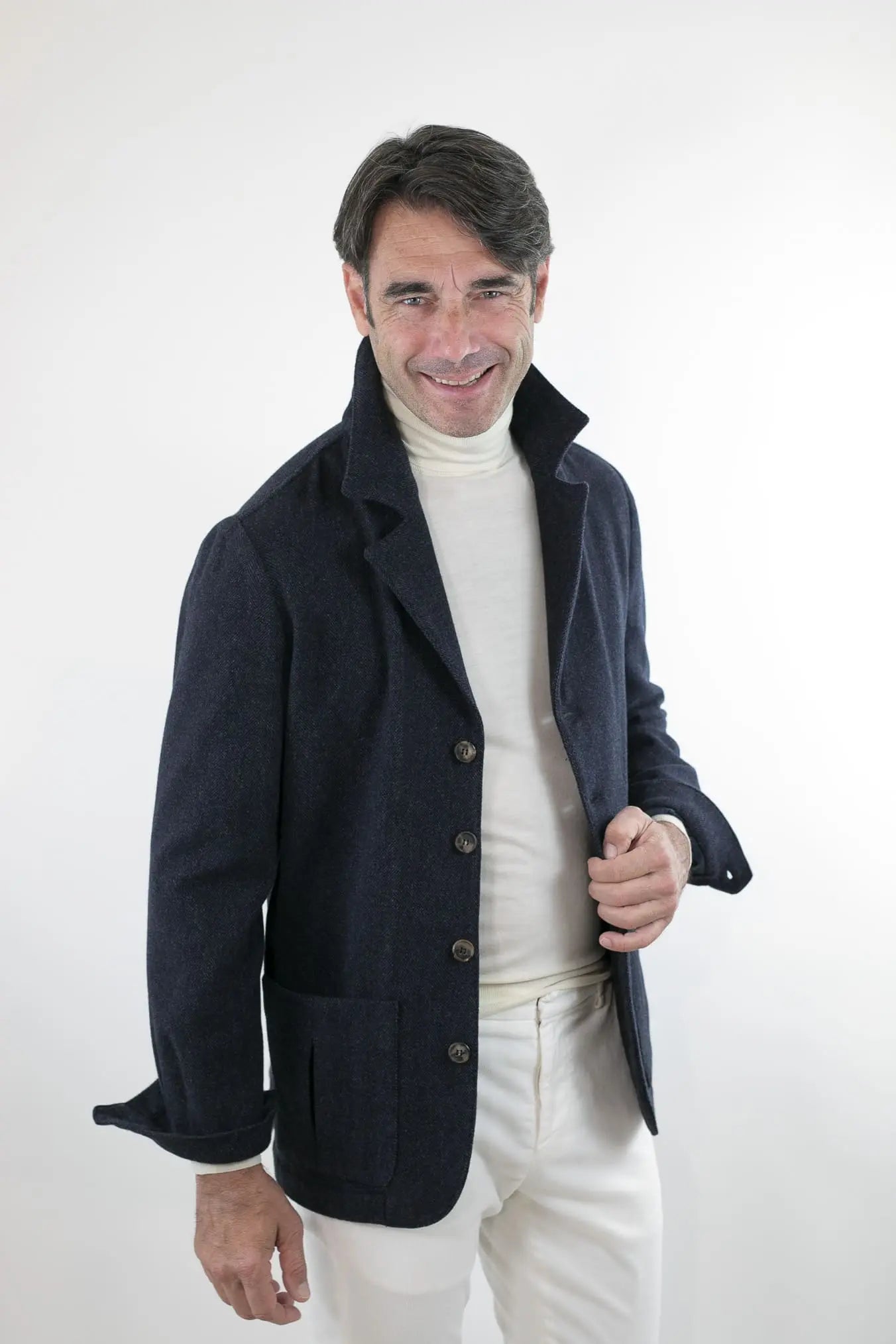 PIETRASALATA Giacca Galles Lana Cashmere Testa di Moro