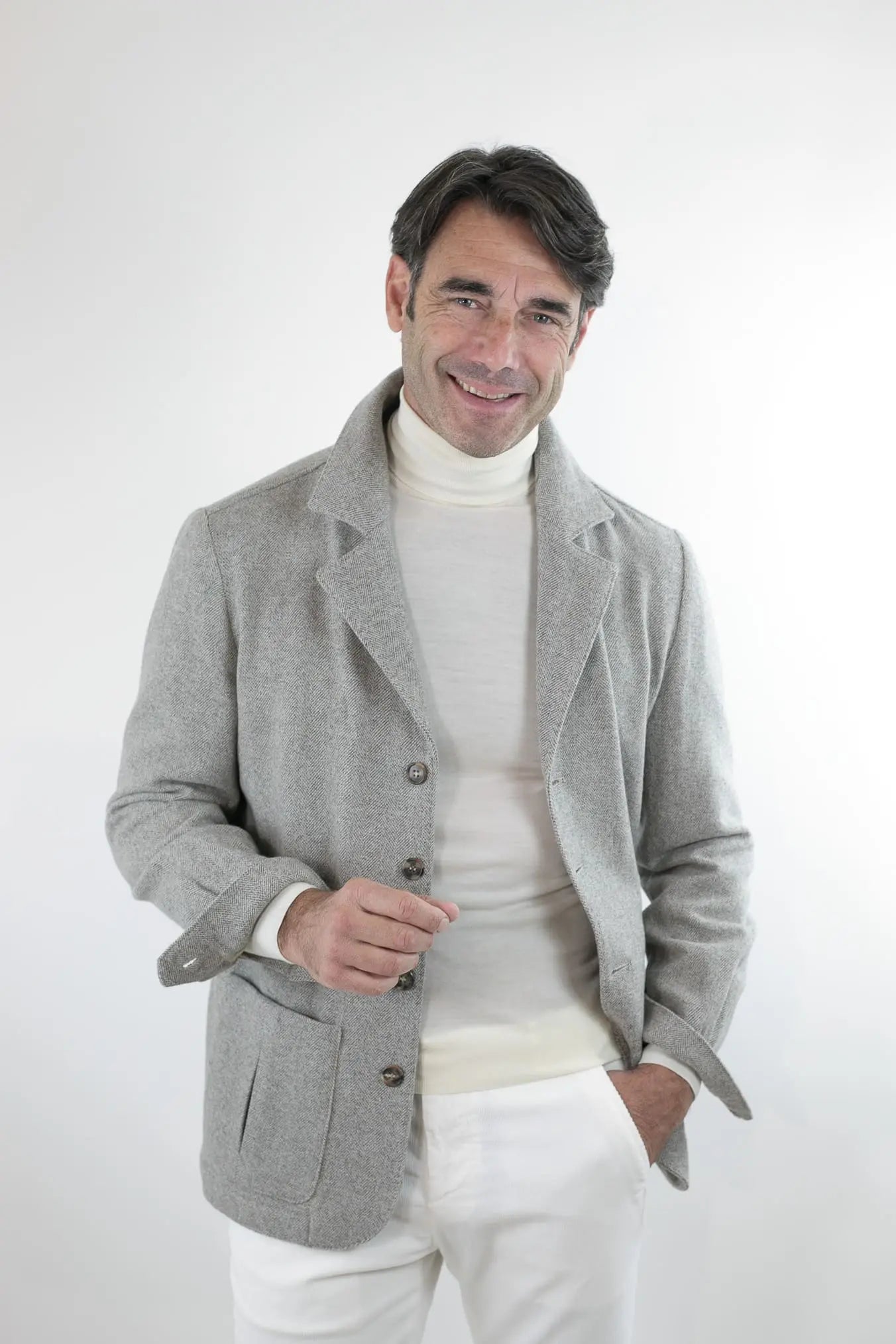 PIETRASALATA Giacca Galles Lana Cashmere Testa di Moro