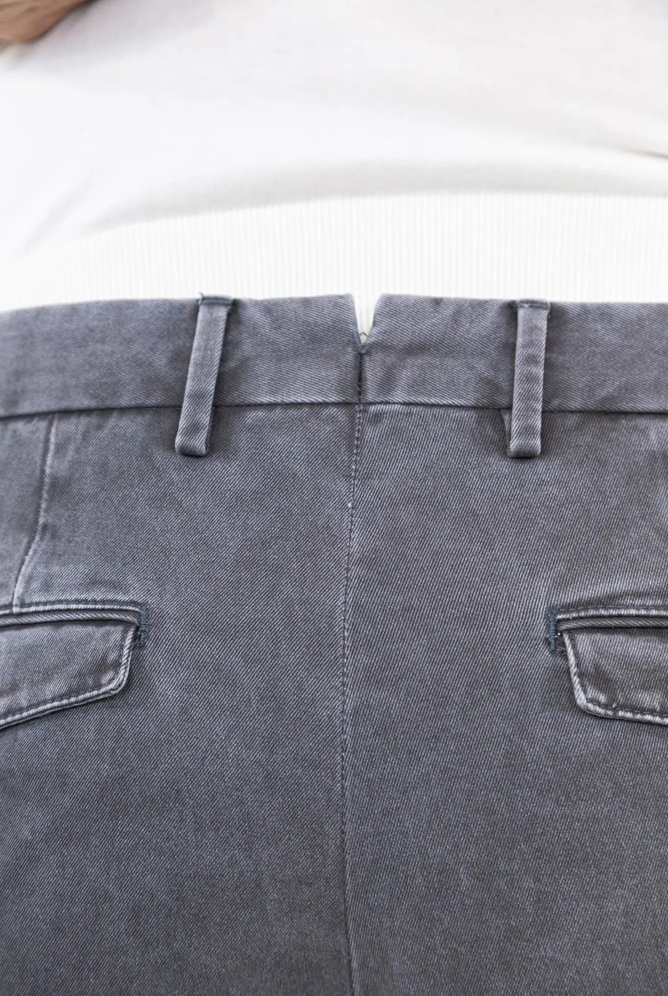 Pantaloni Chino Delavé Cotone Grigio Scuro - Guarino Store