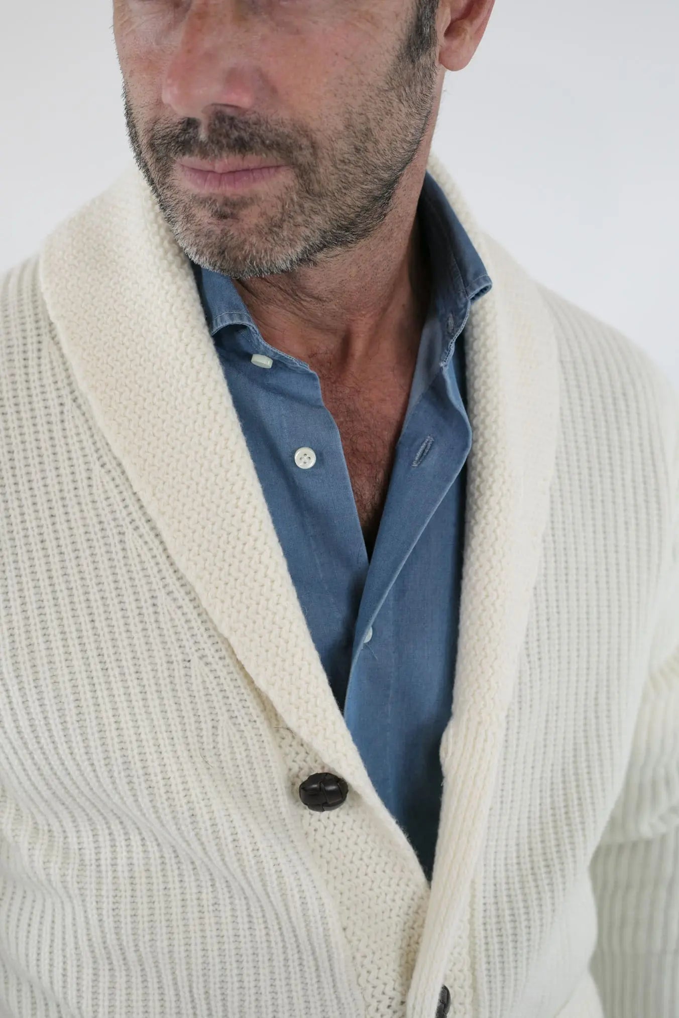 CARDIGAN mod.Renegade Steve McQueen '68 col. Bianco - Guarino Store