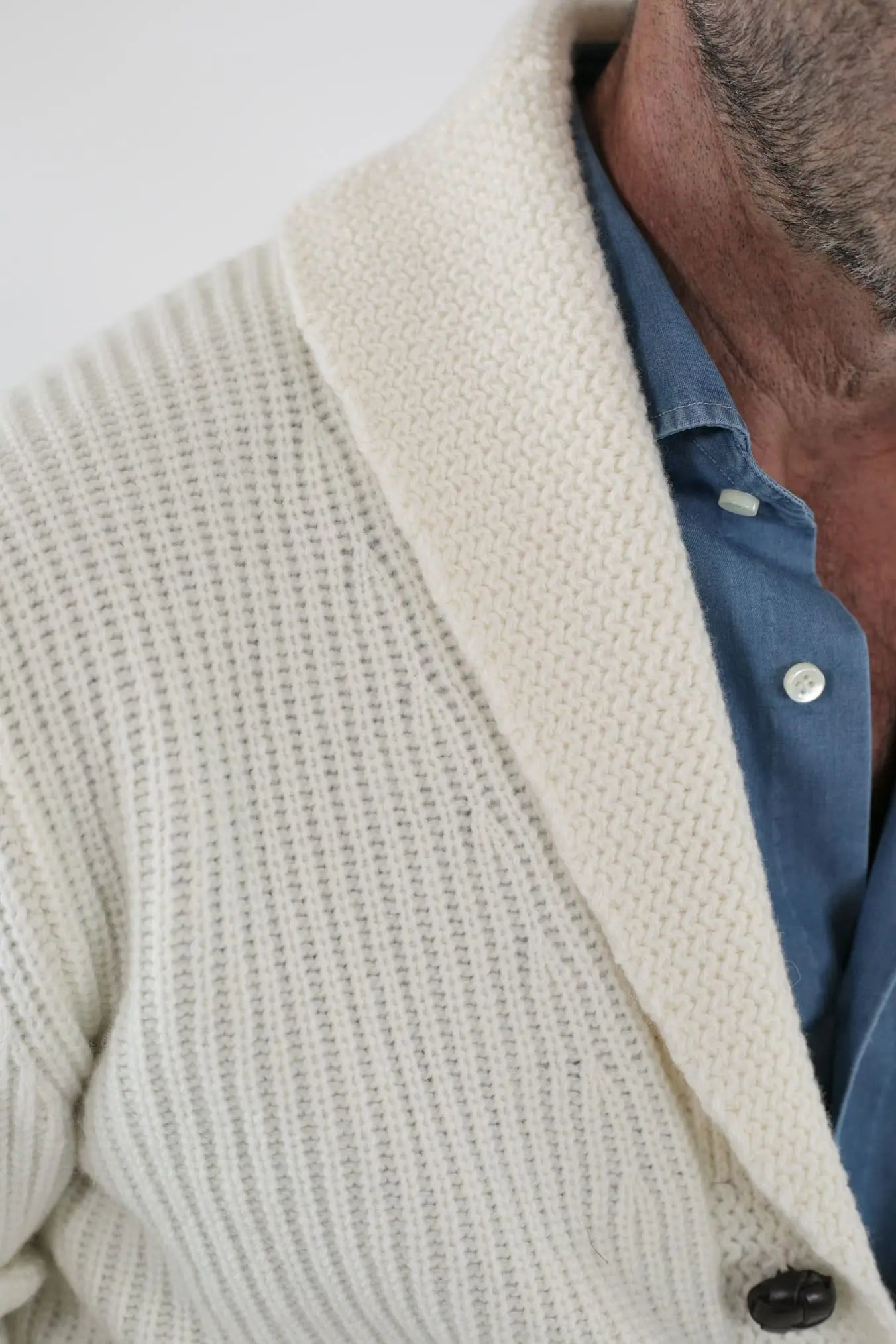 CARDIGAN mod.Renegade Steve McQueen '68 col. Bianco - Guarino Store