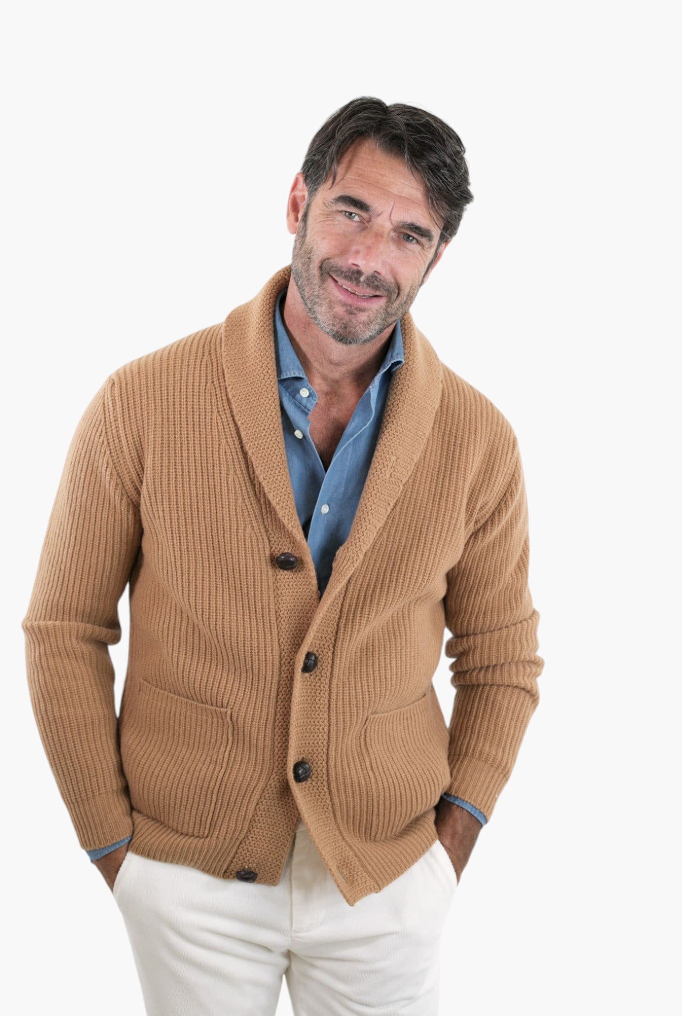 CARDIGAN mod.Renegade Steve McQueen '68 col. Cammello - Guarino Store