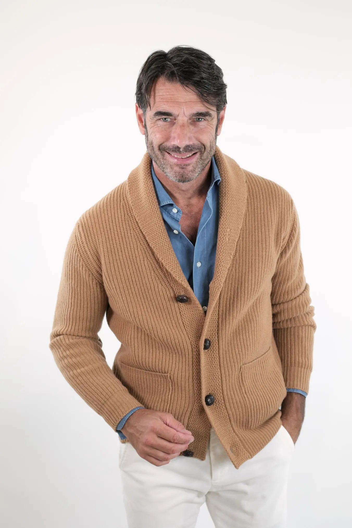 CARDIGAN mod.Renegade Steve McQueen '68 col. Cammello - Guarino Store