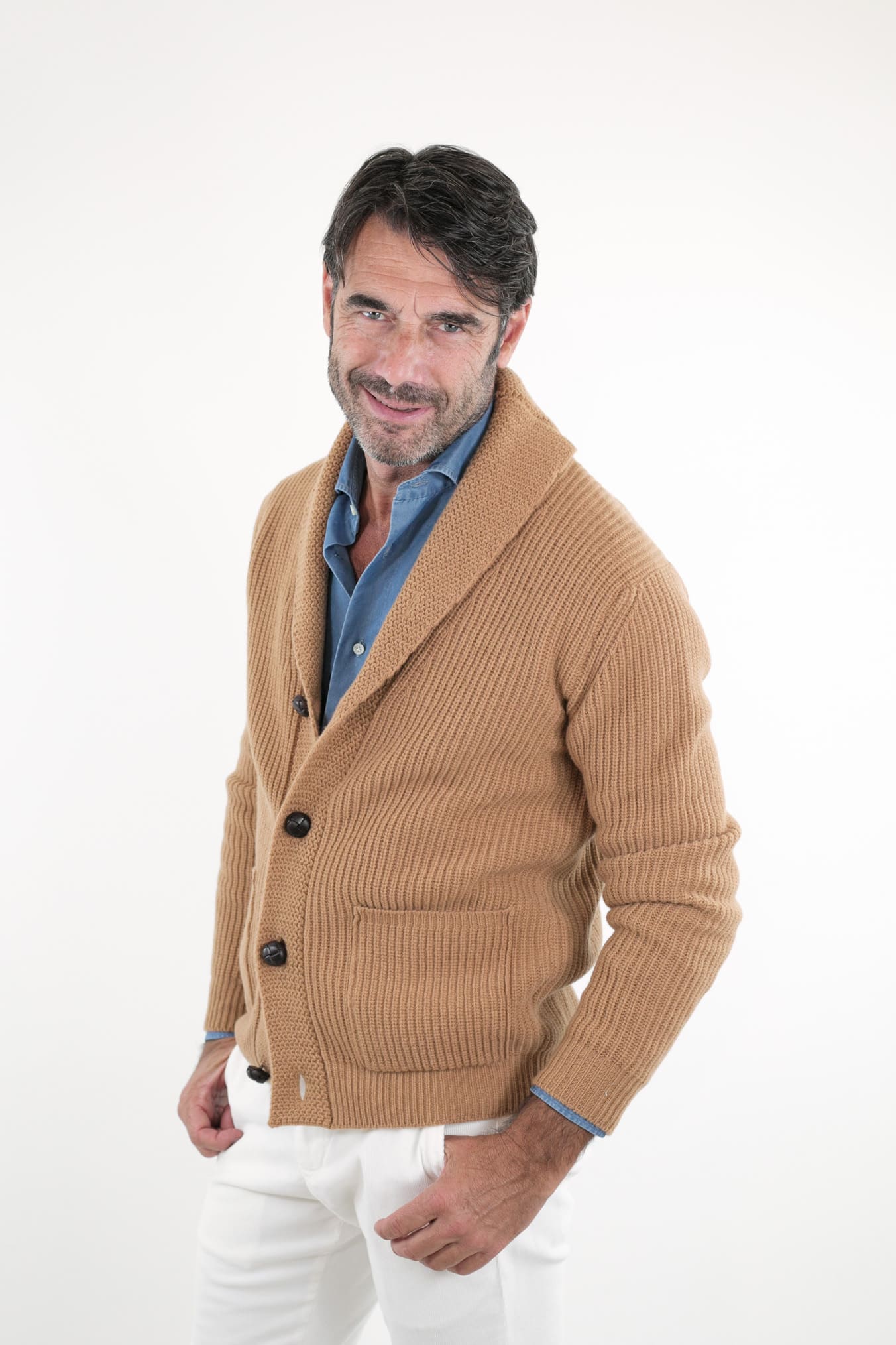 CARDIGAN mod.Renegade Steve McQueen '68 col. Cammello - Guarino Store