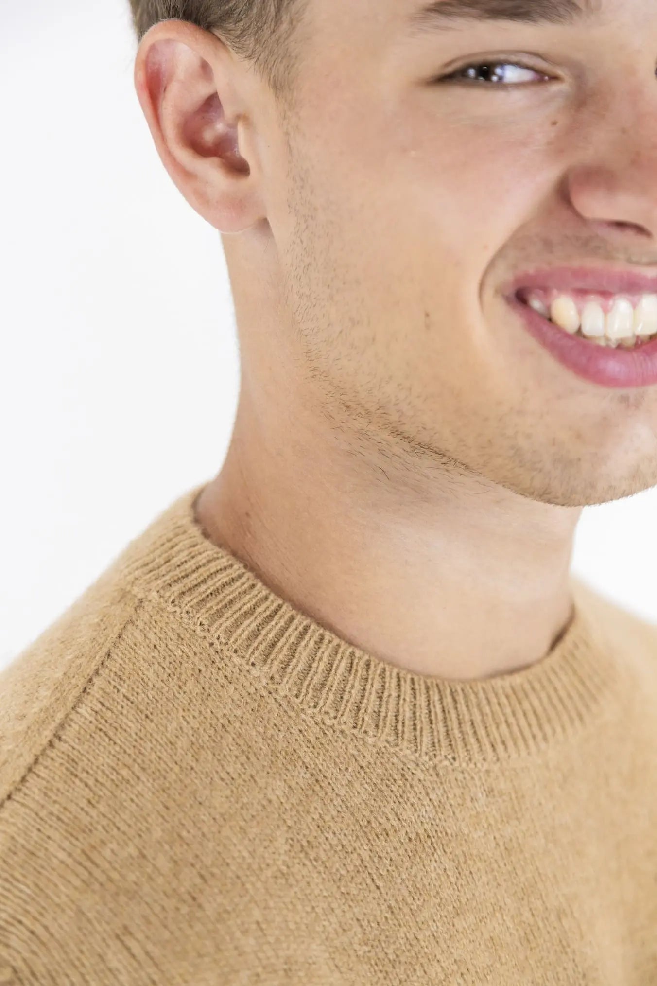 Girocollo Merino Baby Camel col.Cammello - Guarino Store