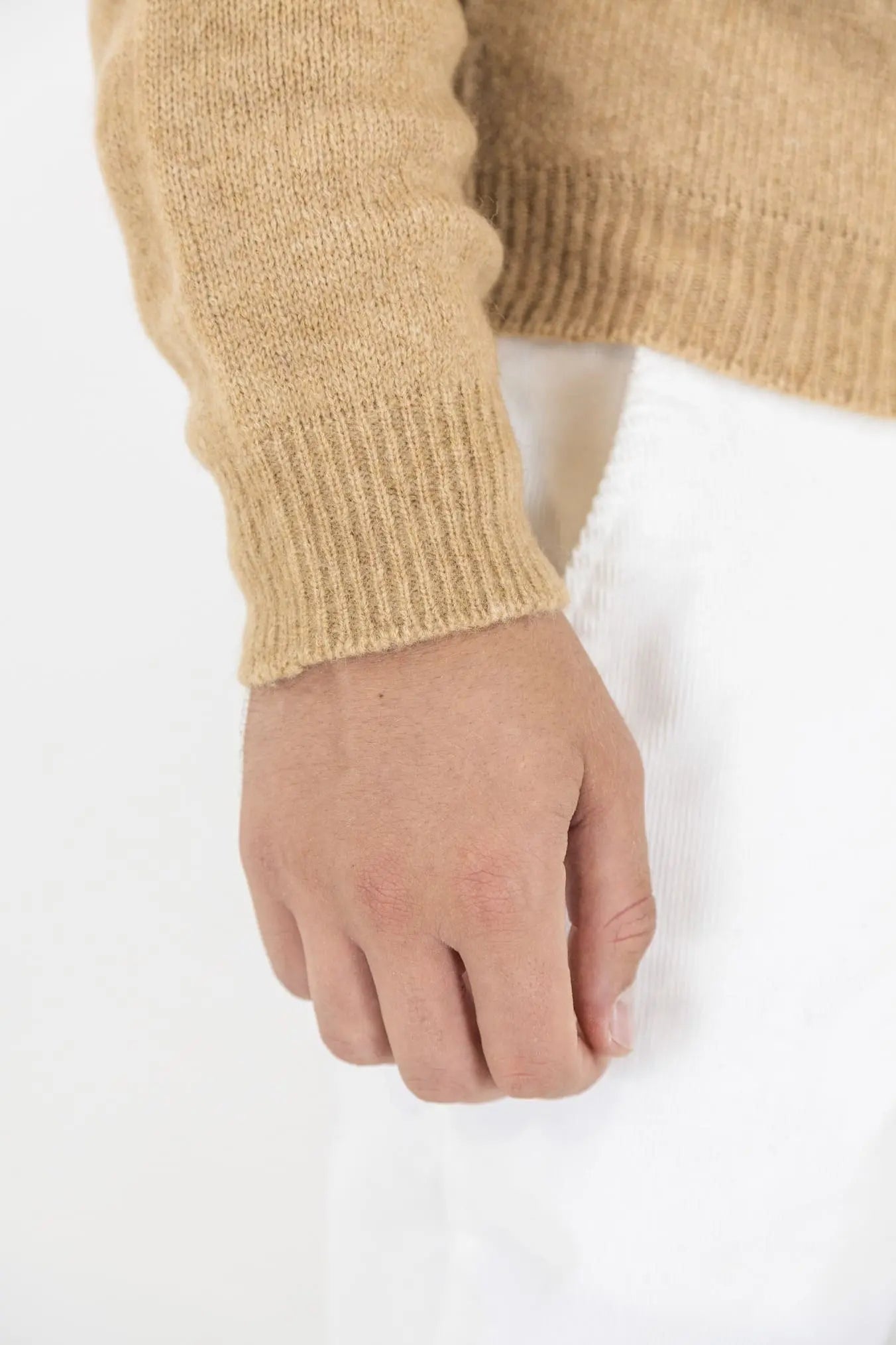 Girocollo Merino Baby Camel col.Cammello - Guarino Store