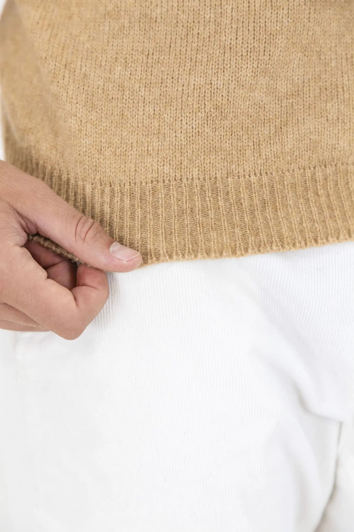 Girocollo Merino Baby Camel col.Cammello - Guarino Store