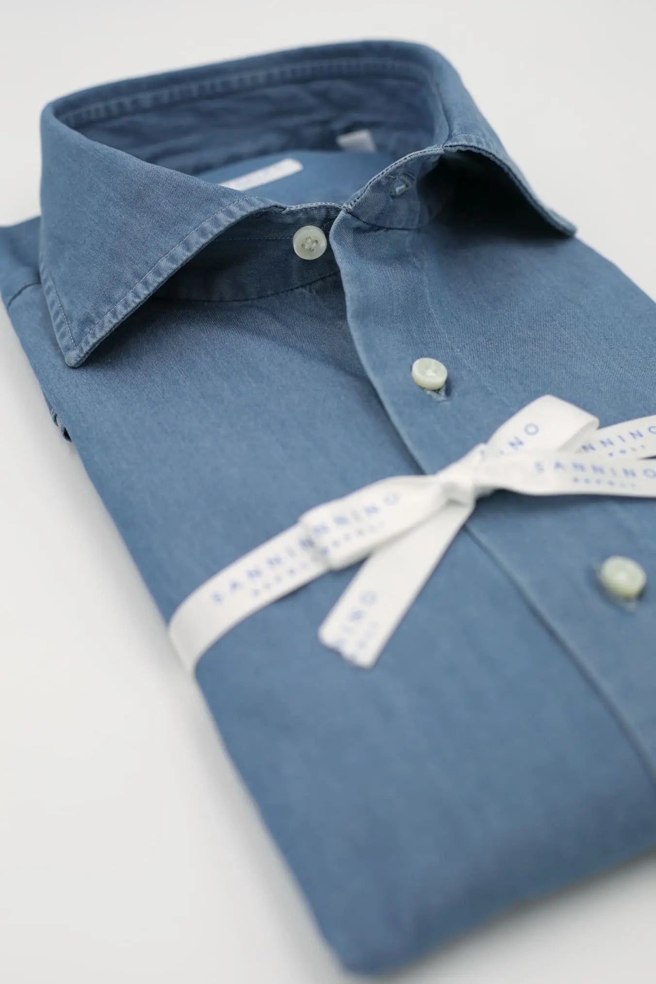 Camicia Denim Chiaro 10 Passaggi a Mano - Guarino Store