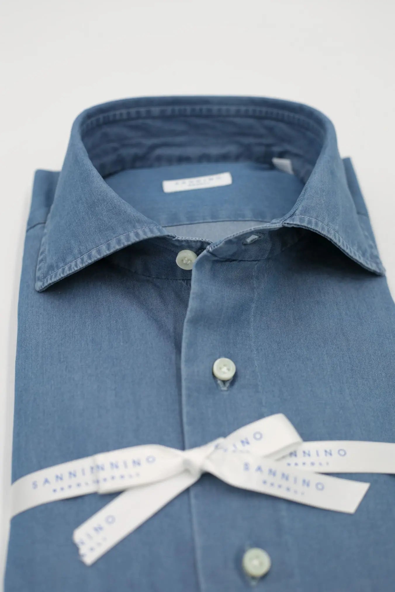 Camicia Denim Chiaro 10 Passaggi a Mano - Guarino Store
