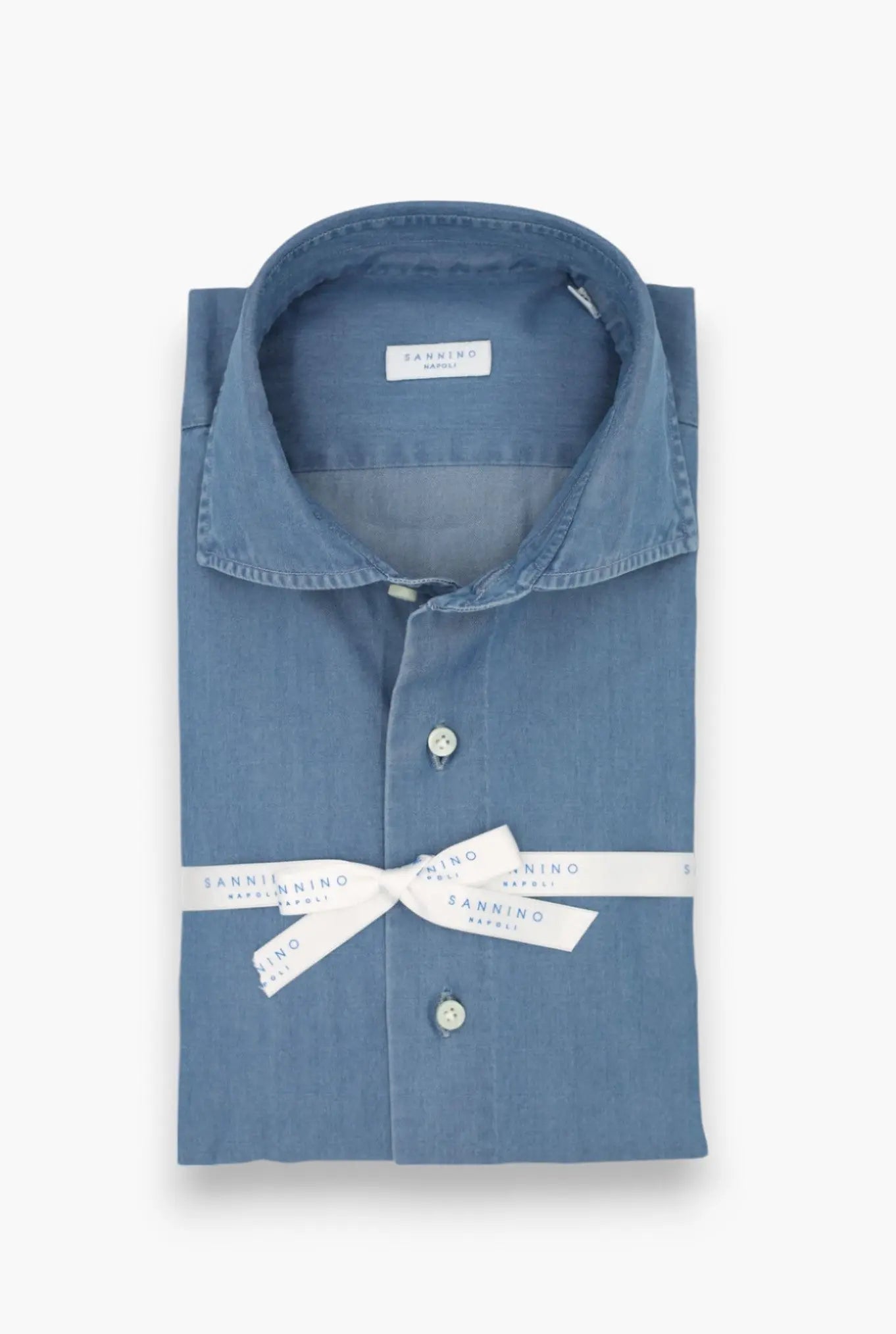 Camicia Denim Chiaro 10 Passaggi a Mano - Guarino Store