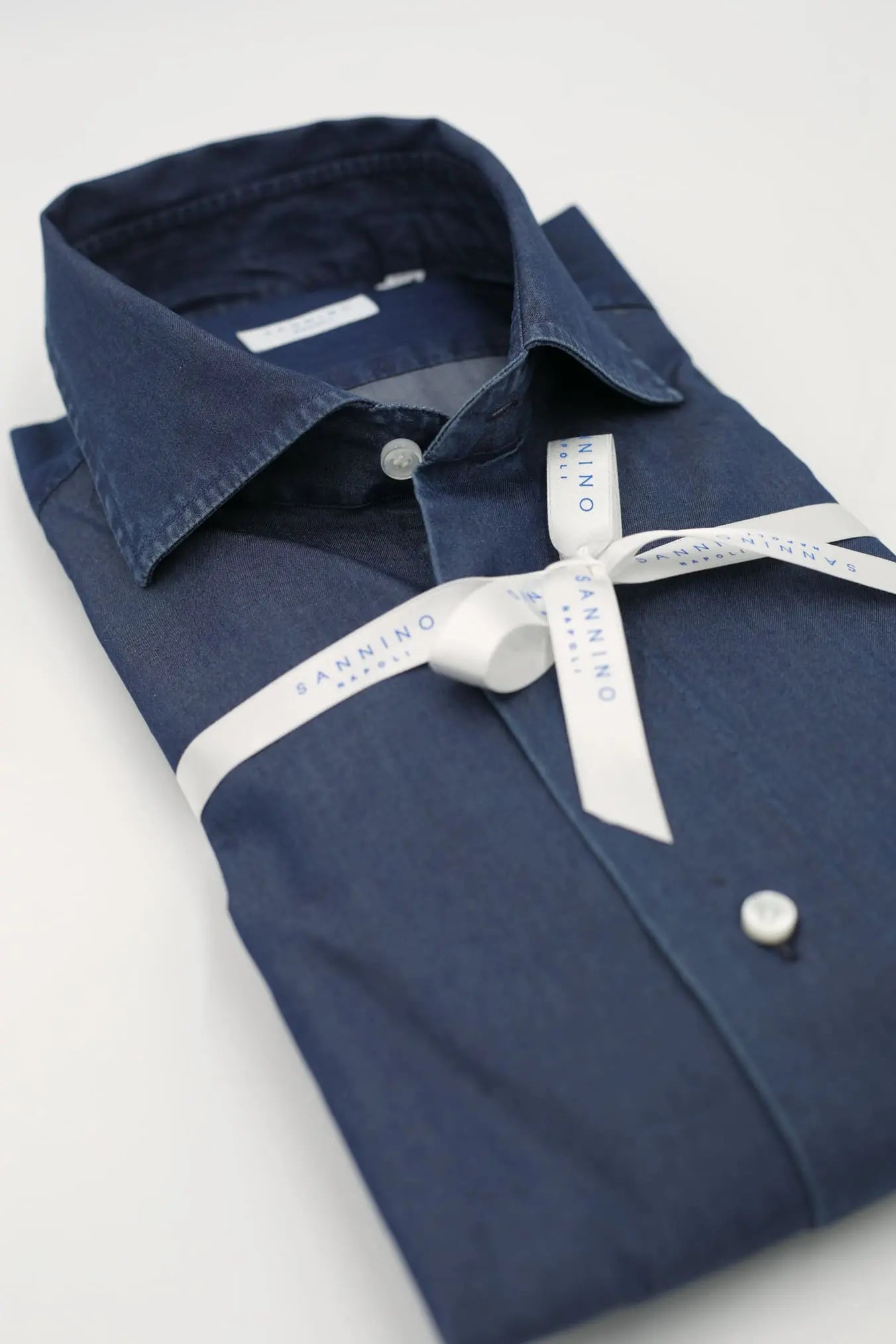 Camicia Denim Scuro 10 Passaggi a Mano - Guarino Store