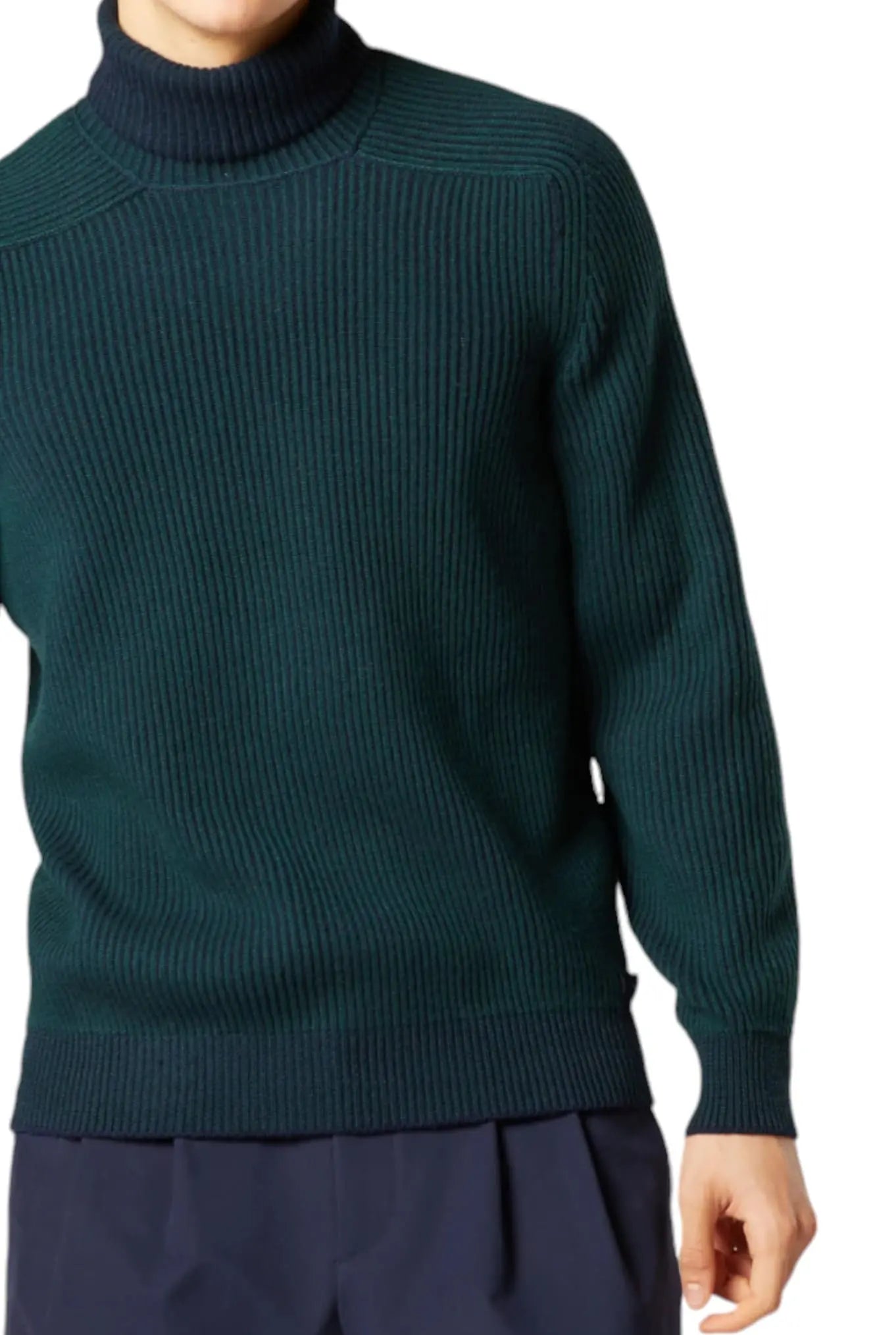 Dolcevita Reversibile Dinghy Roll Cashmere Blu Verde - Guarino Store