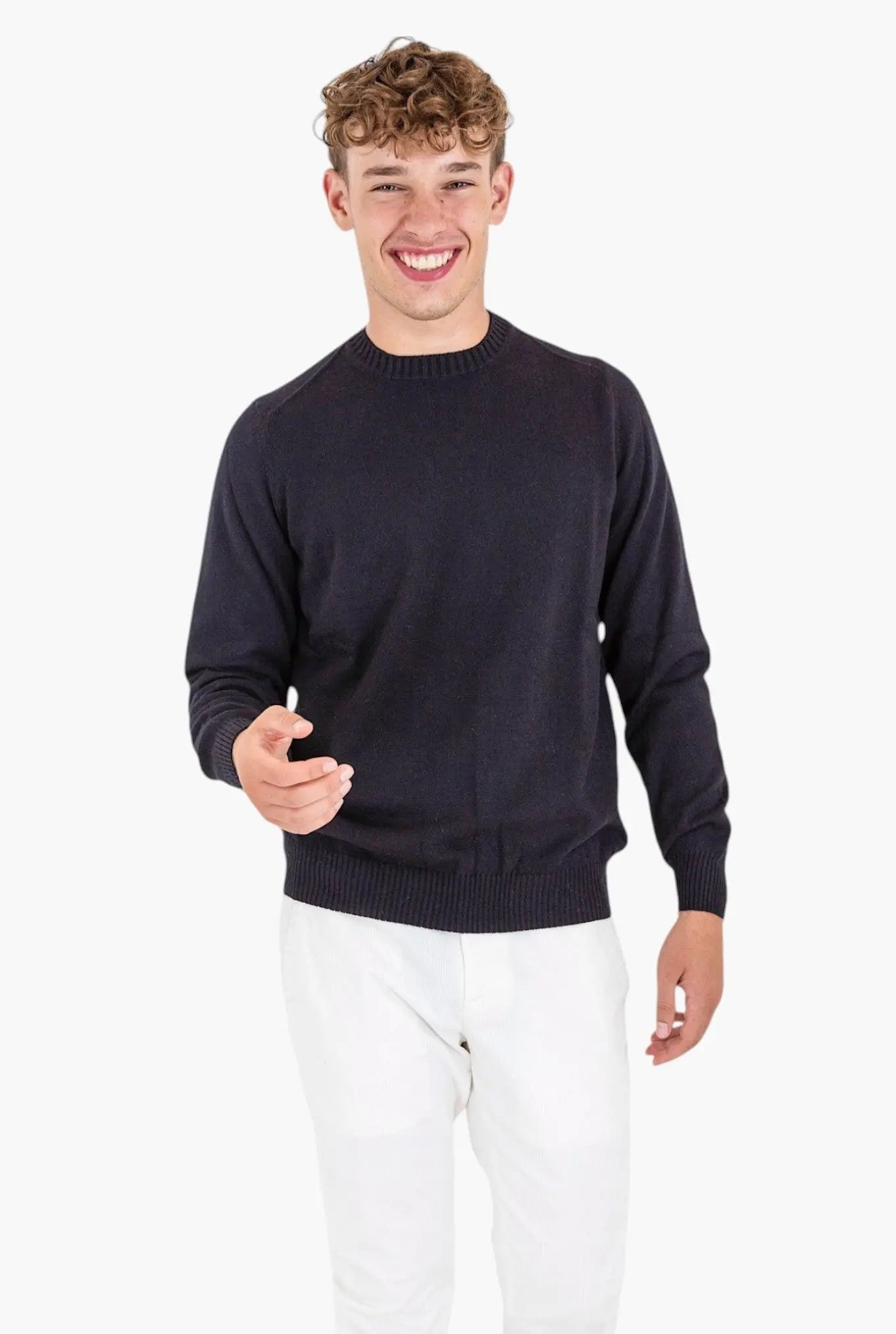 Girocollo Cashmere Nero - Guarino Store