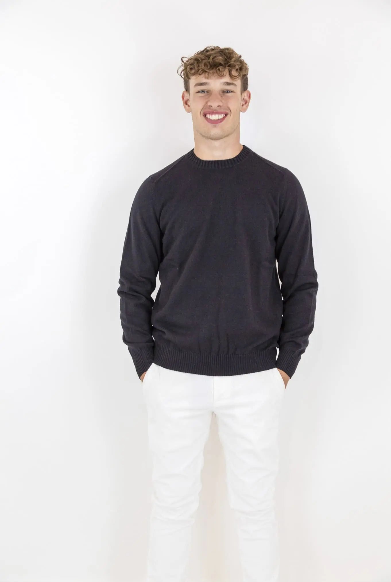 Girocollo Cashmere Nero - Guarino Store