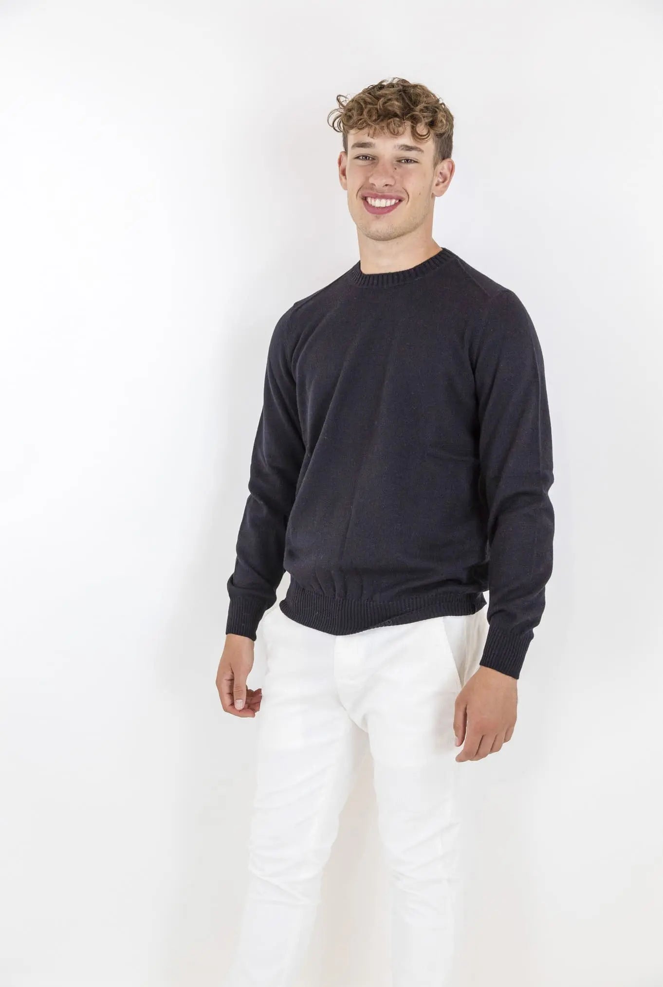 Girocollo Cashmere Nero - Guarino Store