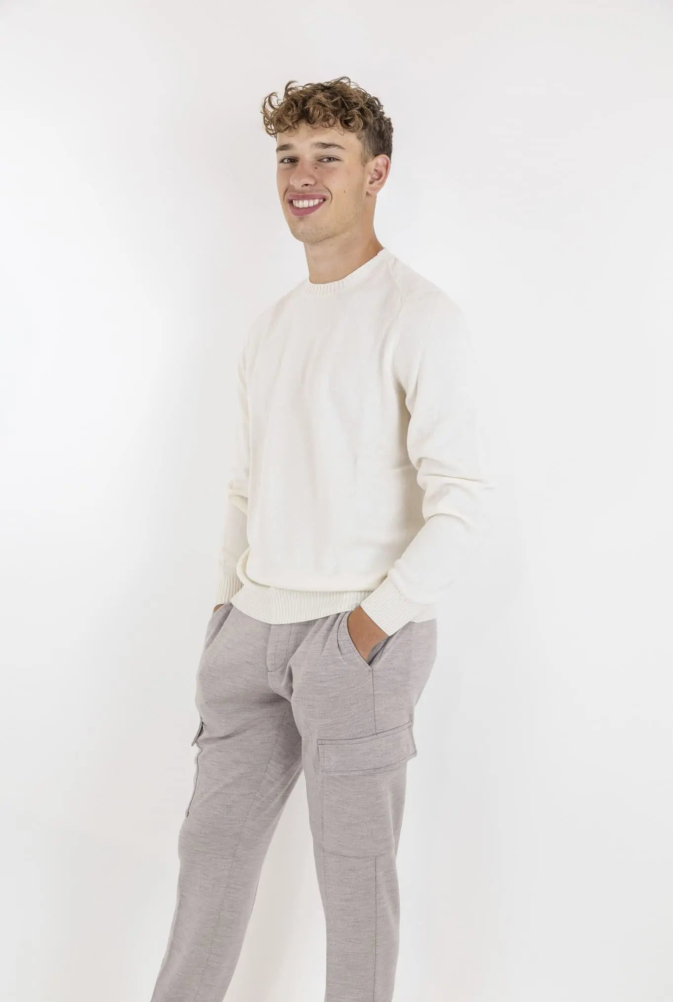 Girocollo Cashmere Bianco Panna - Guarino Store