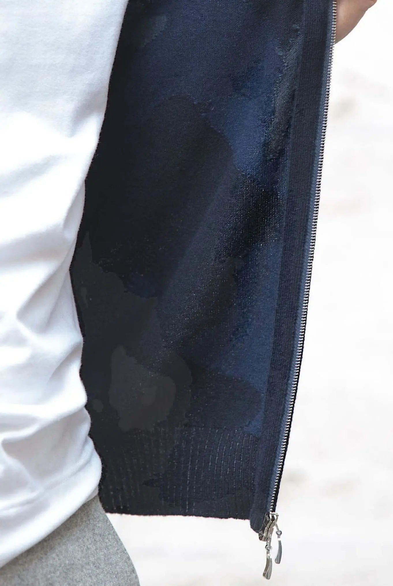 Felpa con Cappuccio Cashmere Intarsi a Mano Camouflage Blu - Guarino Store