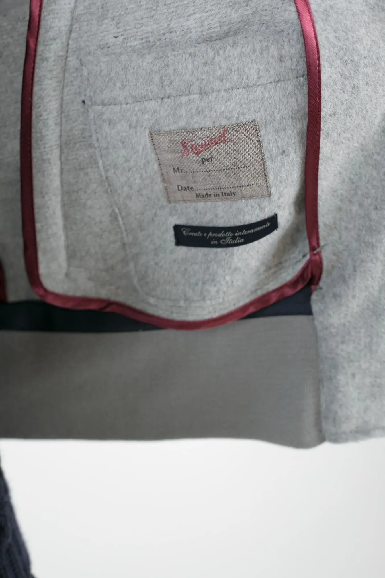 Giubbotto in Panno Grigio Chiaro con Zip - Guarino Store
