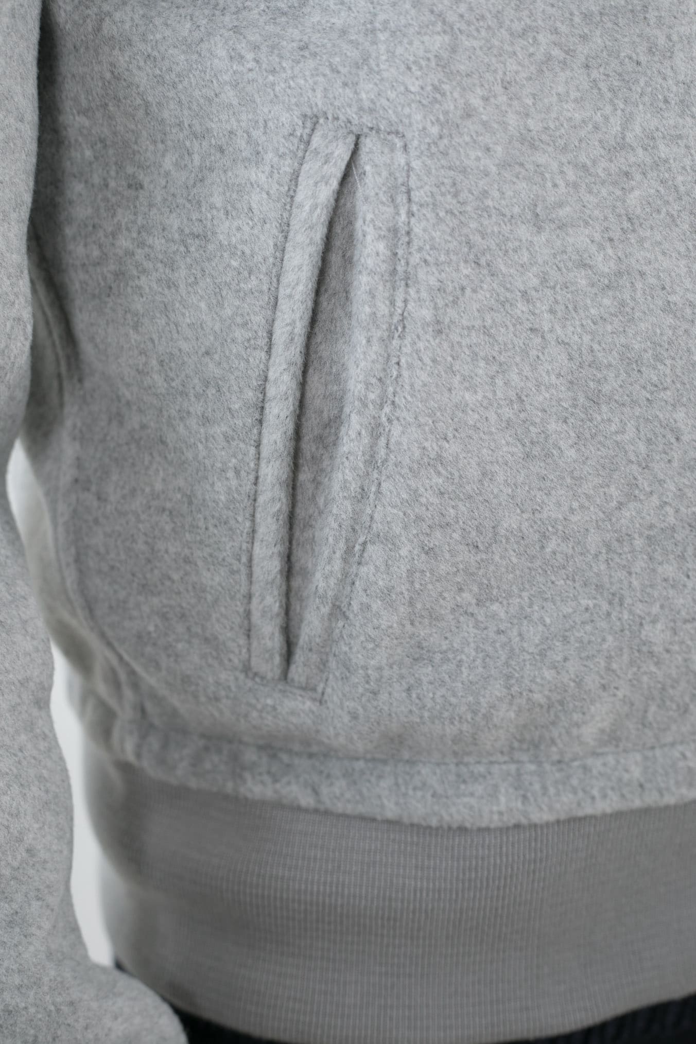 Giubbotto in Panno Grigio Chiaro con Zip - Guarino Store
