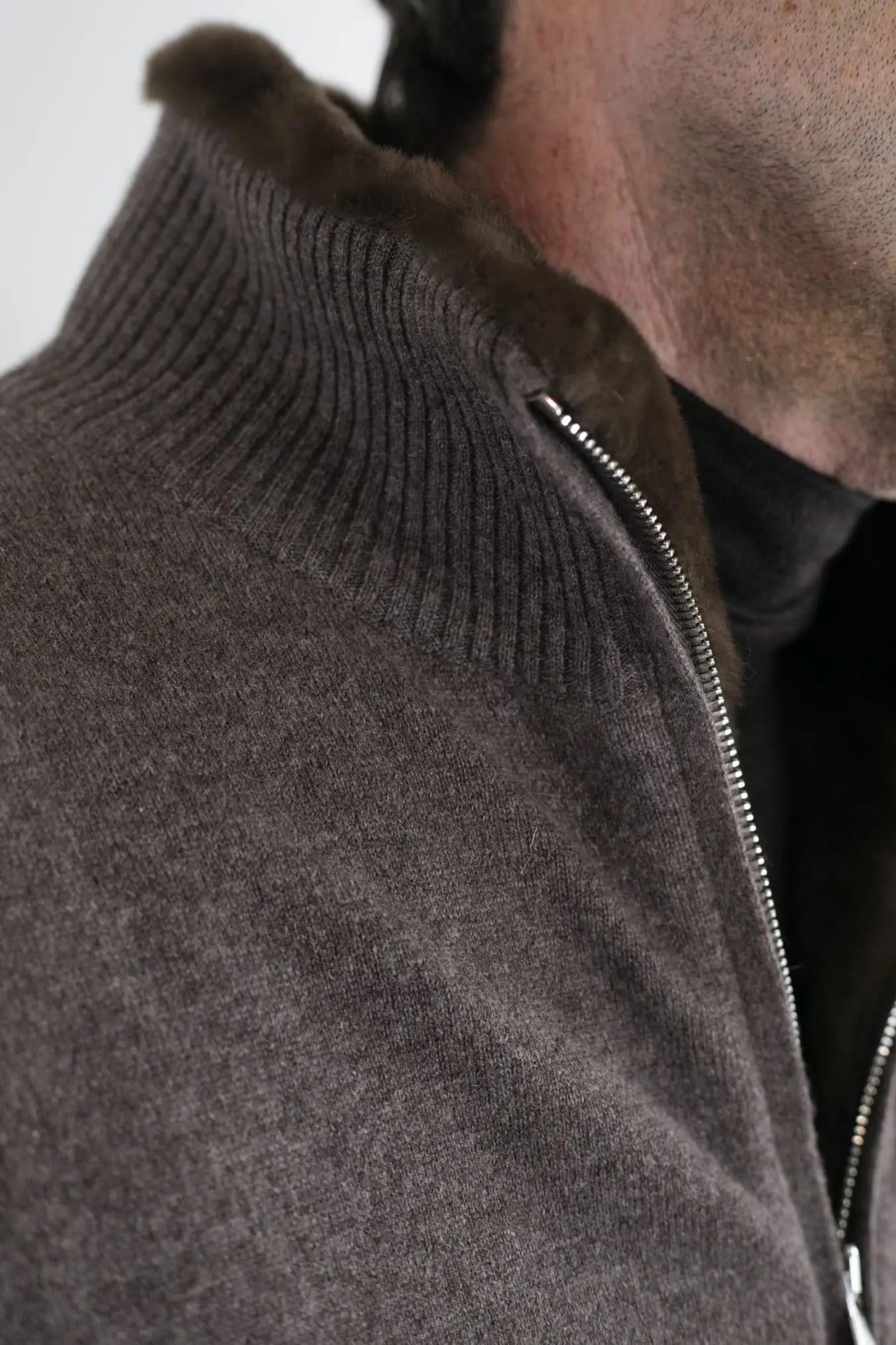 Giubbotto Cashmere Castorino Tortora - Guarino Store