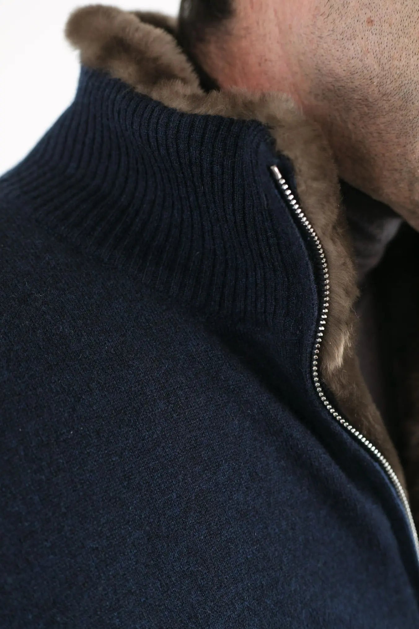 Giubbotto Cashmere Castorino Blu - Guarino Store