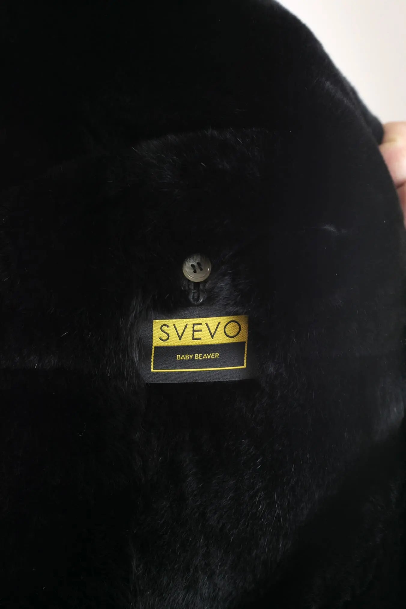 Giubbotto con Cappuccio in Cashmere e Castorino Nero - Guarino Store