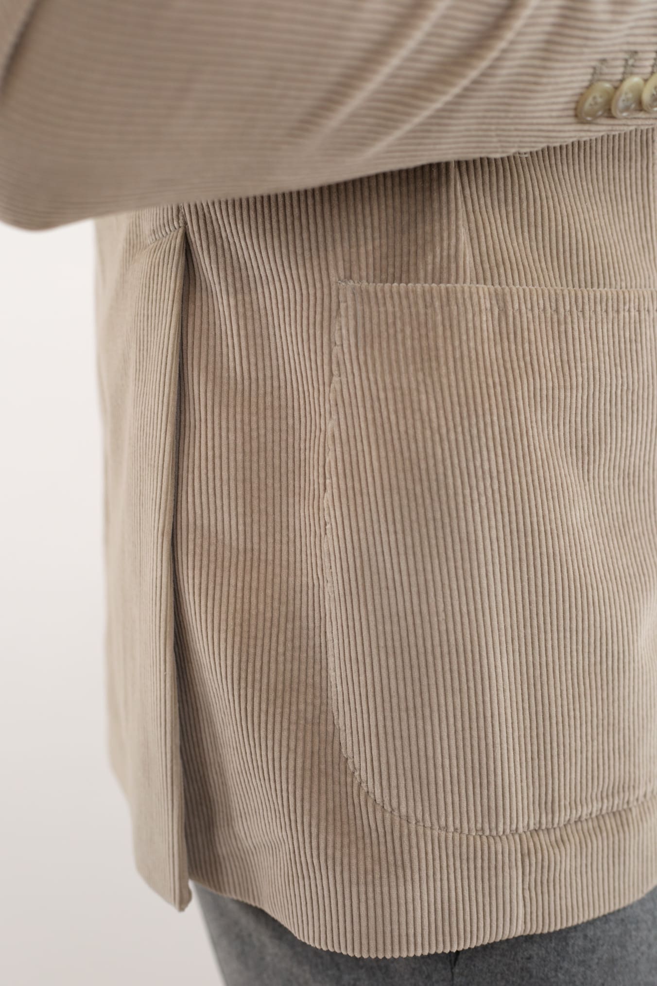 Giacca a Coste di Velluto Beige - Guarino Store