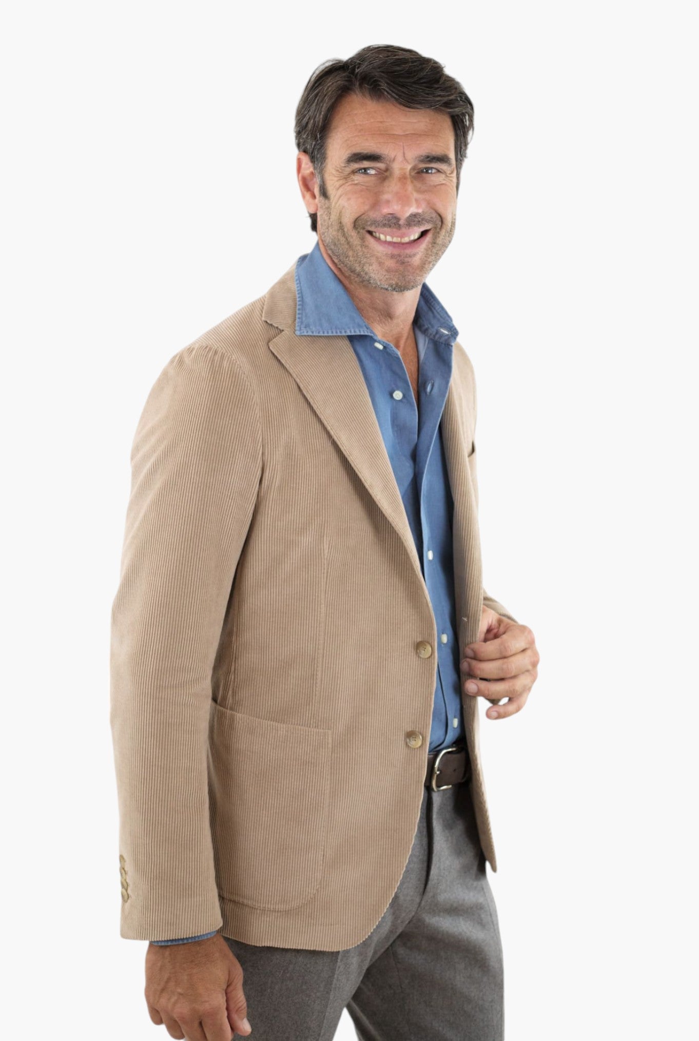 Giacca a Coste di Velluto Beige - Guarino Store