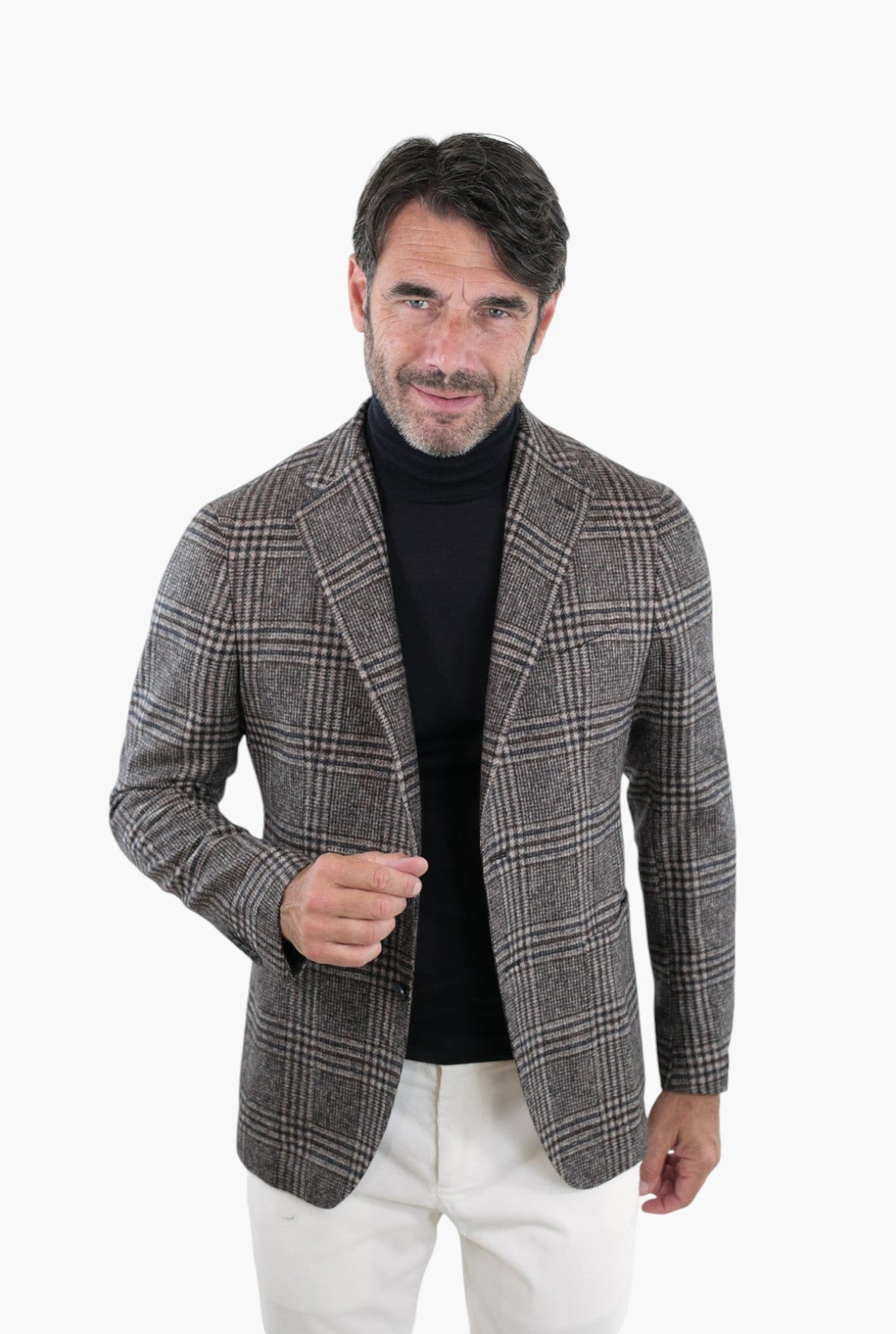 Giacca Principe di Galles Lana e Alpaca - Guarino Store