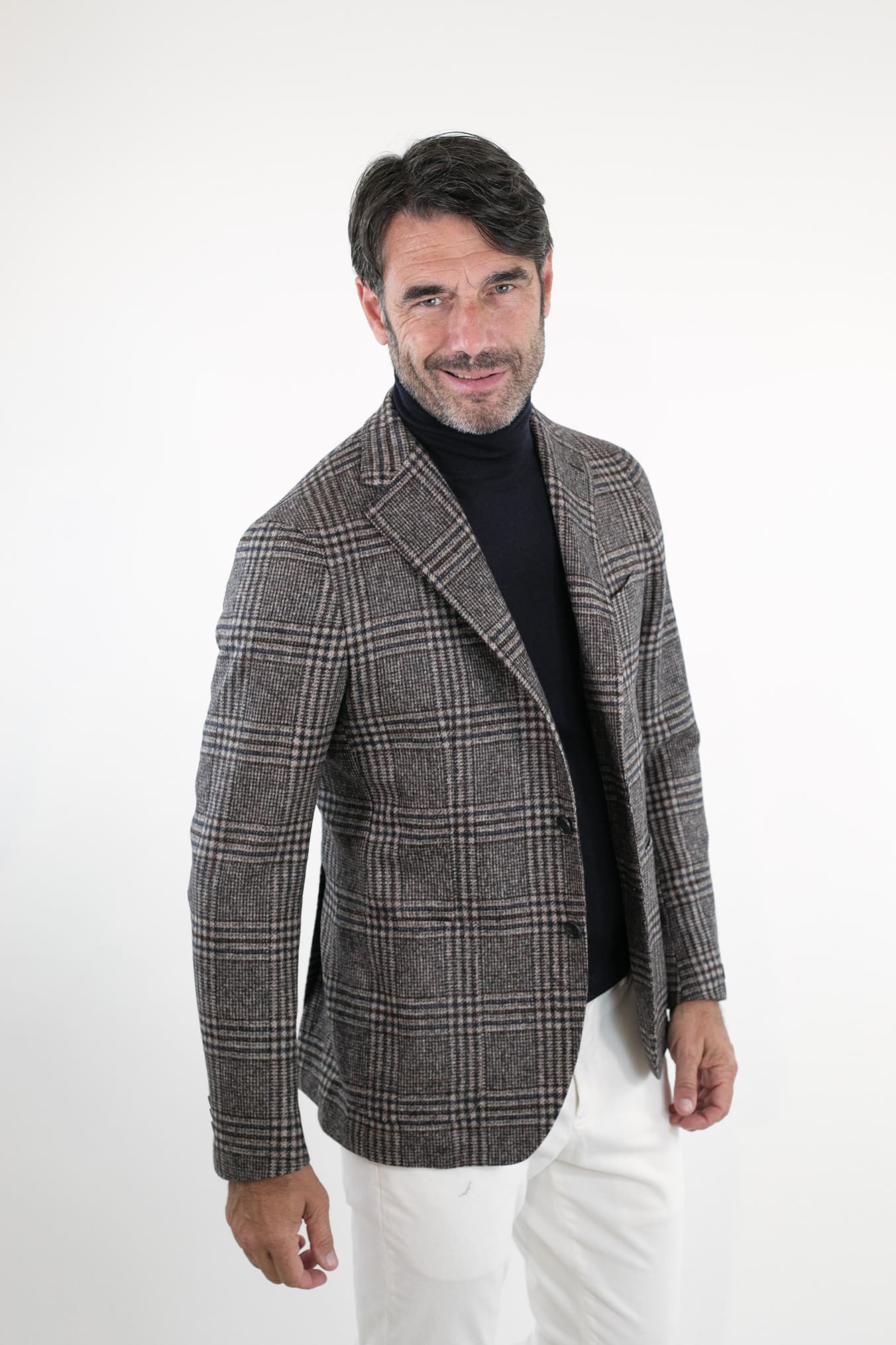 Giacca Principe di Galles Lana e Alpaca - Guarino Store