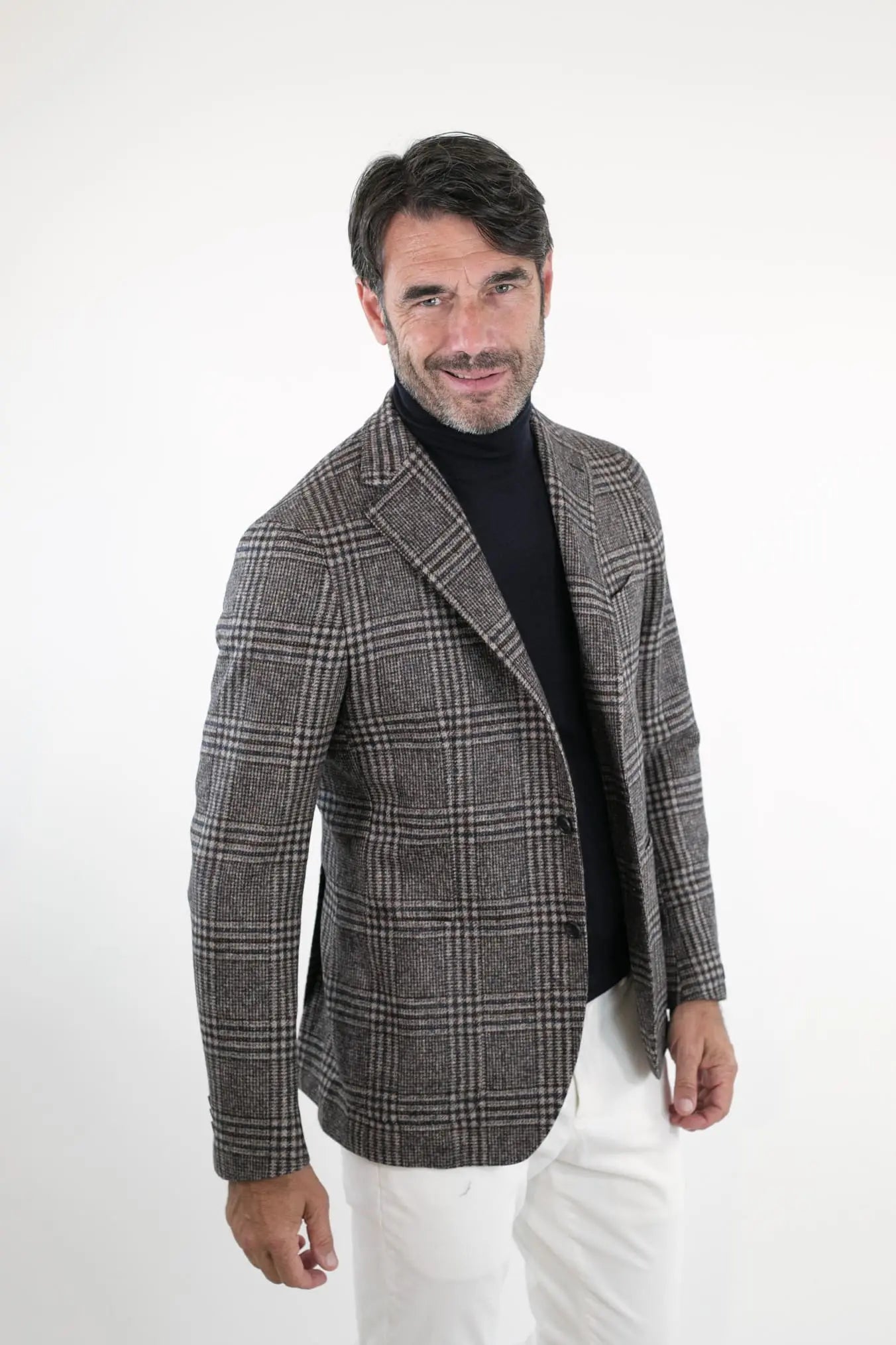 Giacca Principe di Galles Lana e Alpaca - Guarino Store