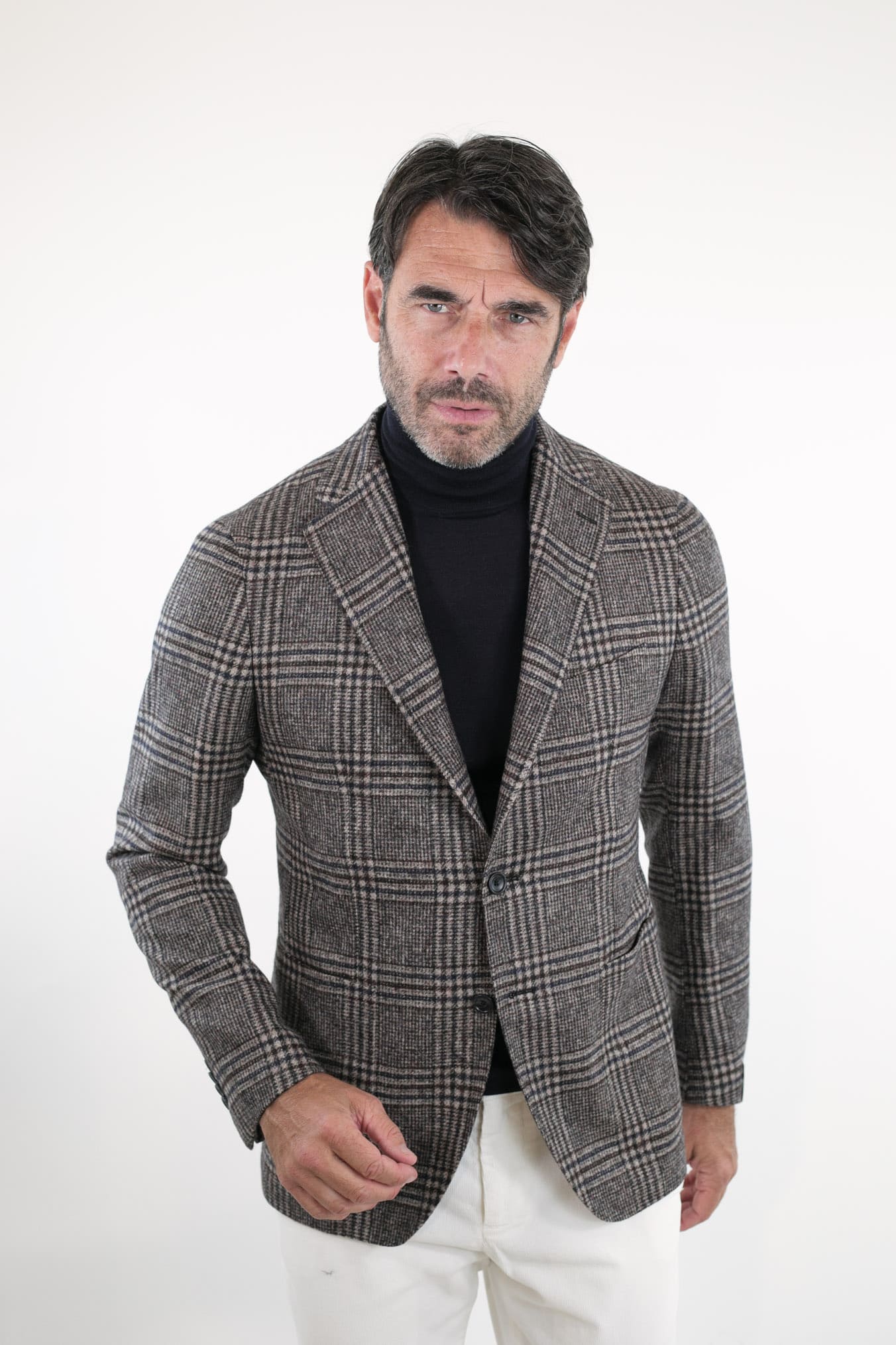 Giacca Principe di Galles Lana e Alpaca - Guarino Store