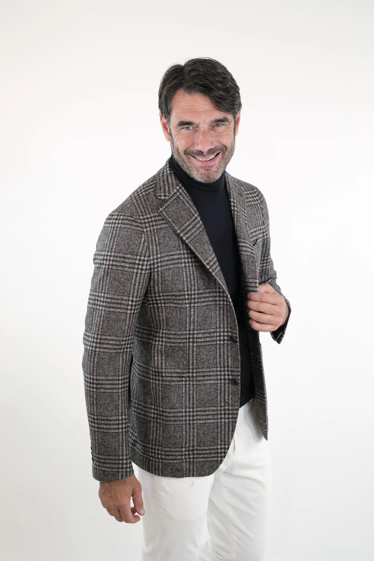 Giacca Principe di Galles Lana e Alpaca - Guarino Store