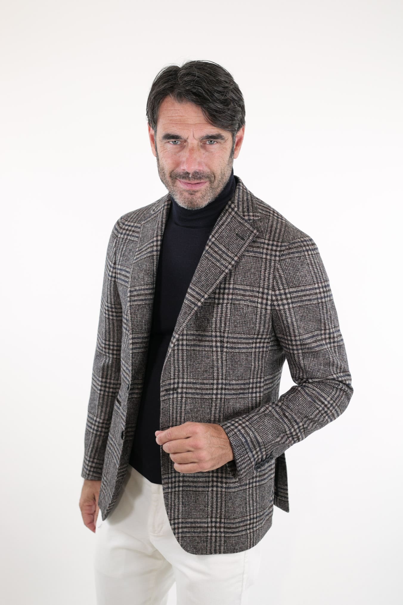 Giacca Principe di Galles Lana e Alpaca - Guarino Store