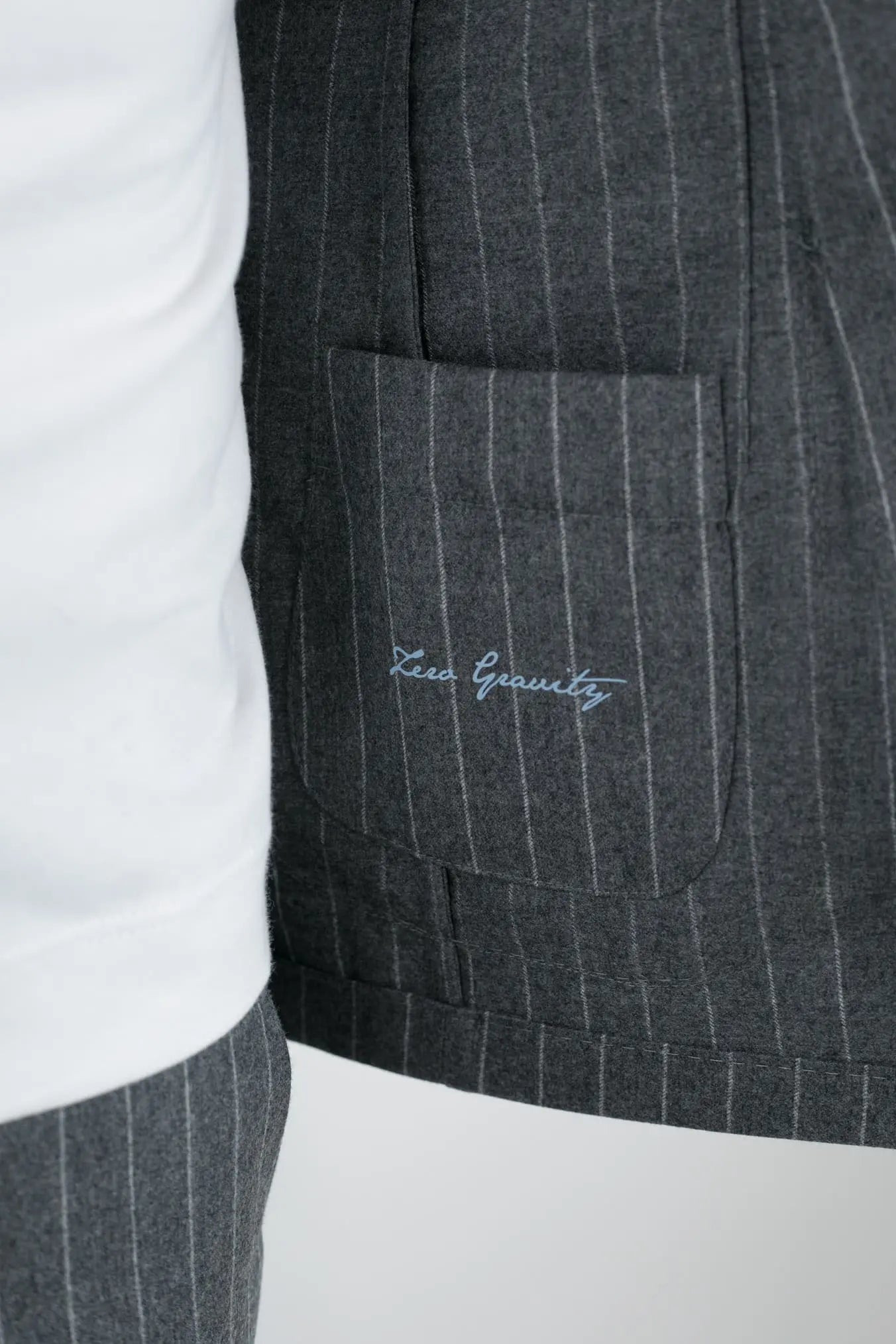 TOMBOLINI Abito Gessato Doppiopetto Lana Super 120's Tessuto Vitale Barberis Canonico