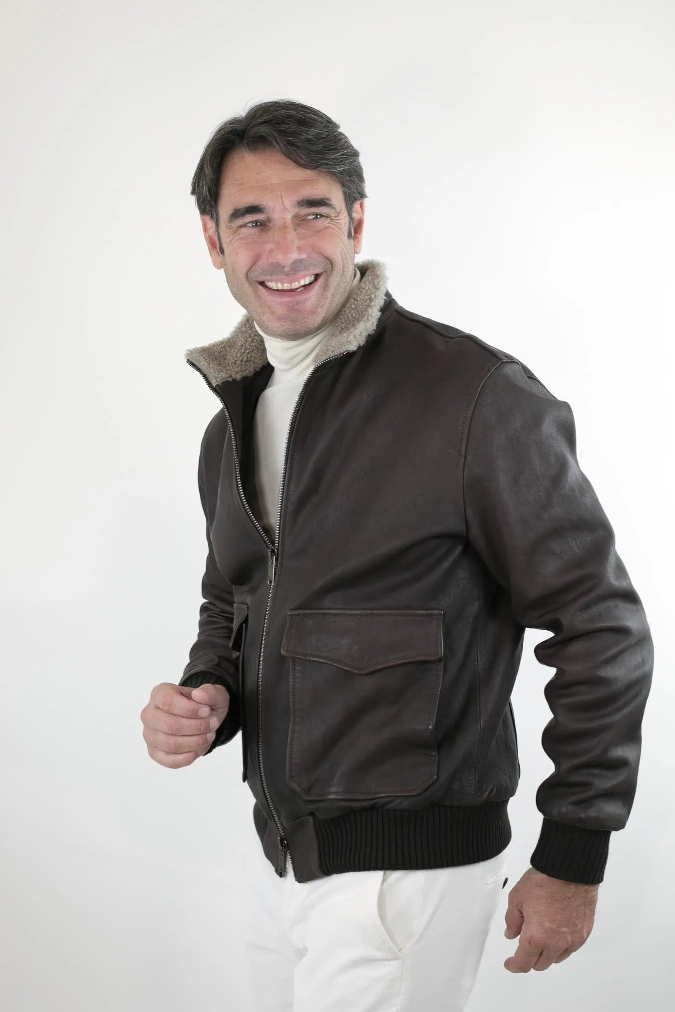 Giubbotto Pelle Testa di Moro - Guarino Store