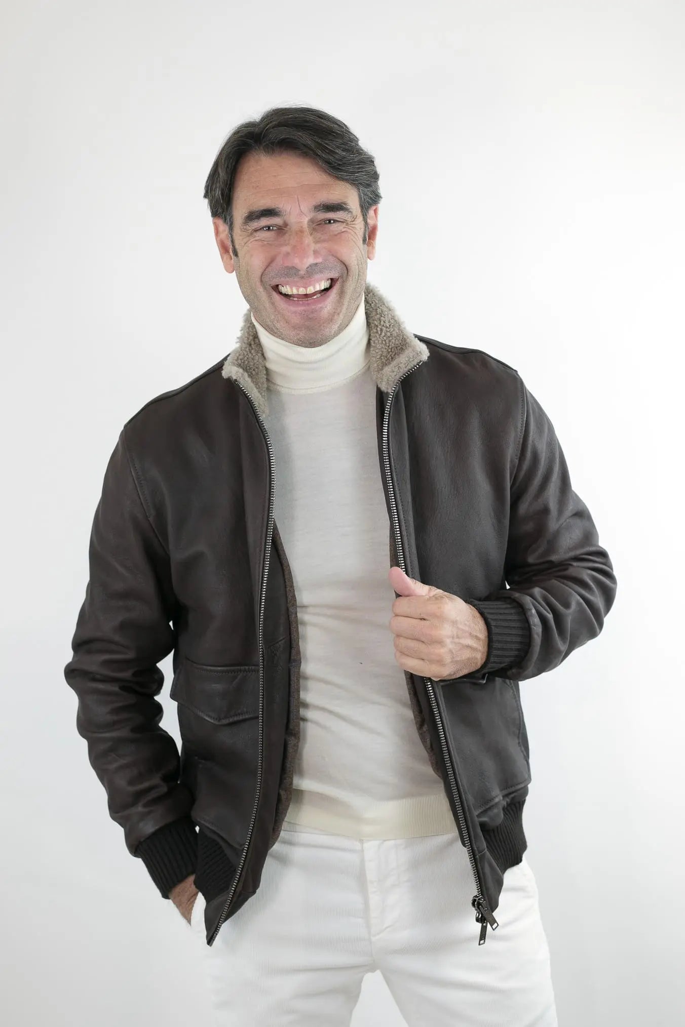 Giubbotto Pelle Testa di Moro - Guarino Store