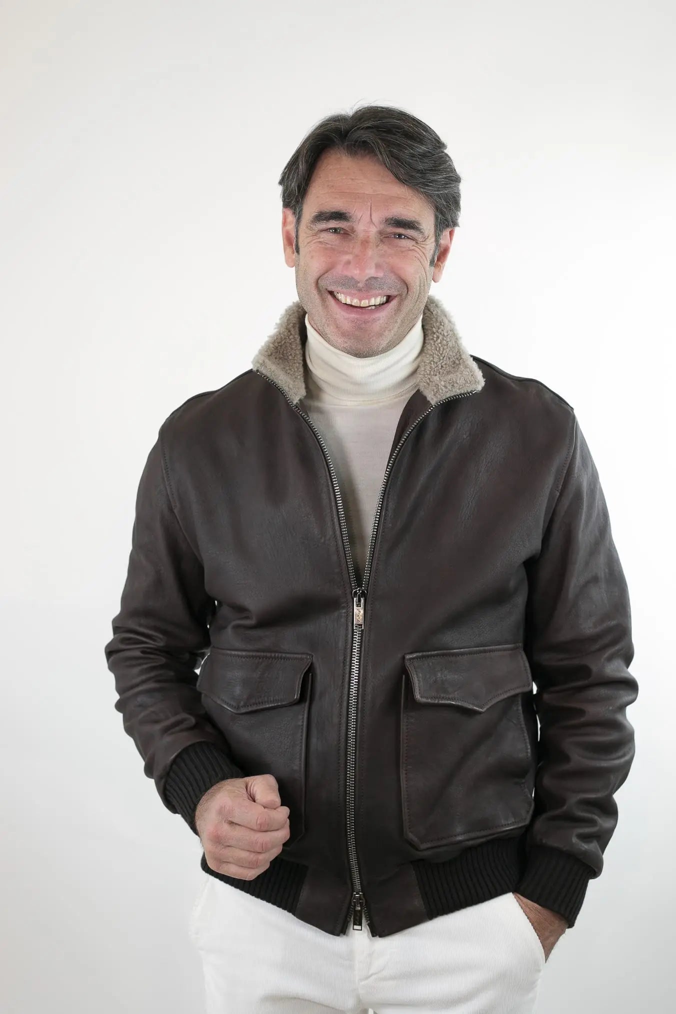 Giubbotto Pelle Testa di Moro - Guarino Store