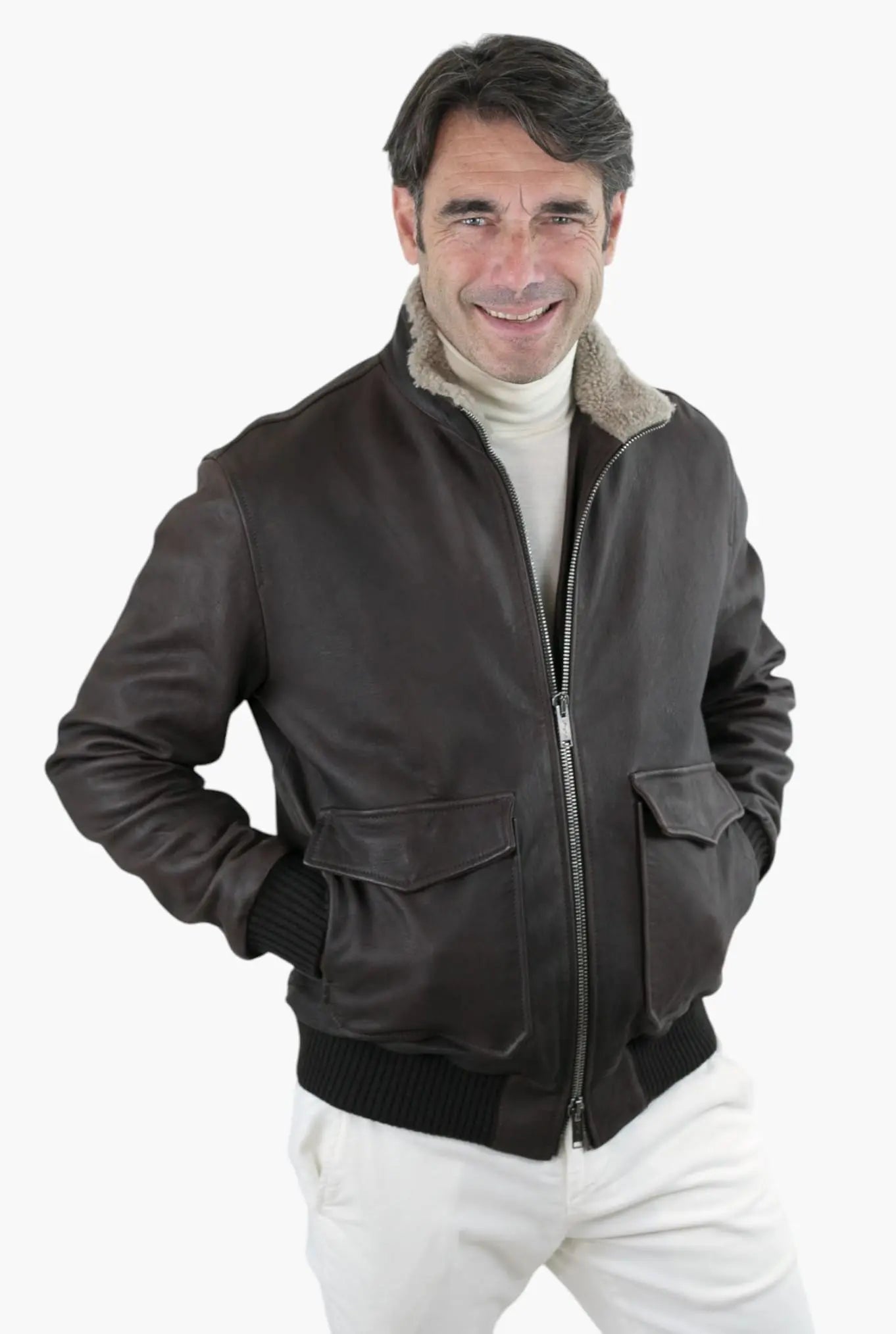 Giubbotto Pelle Testa di Moro - Guarino Store
