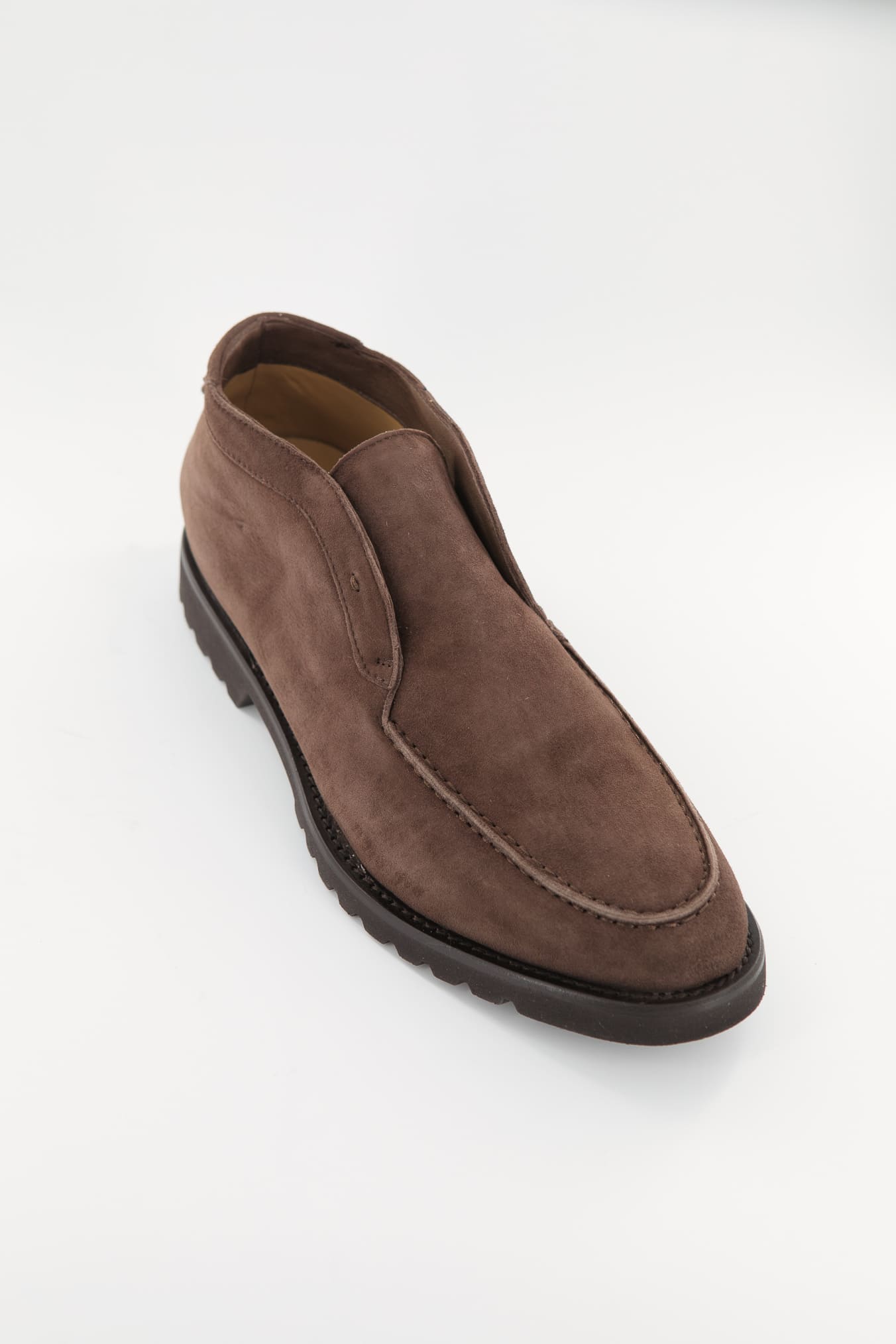 ANDREA VENTURA Polacchine "Explorer" Slip On Suede Marrone