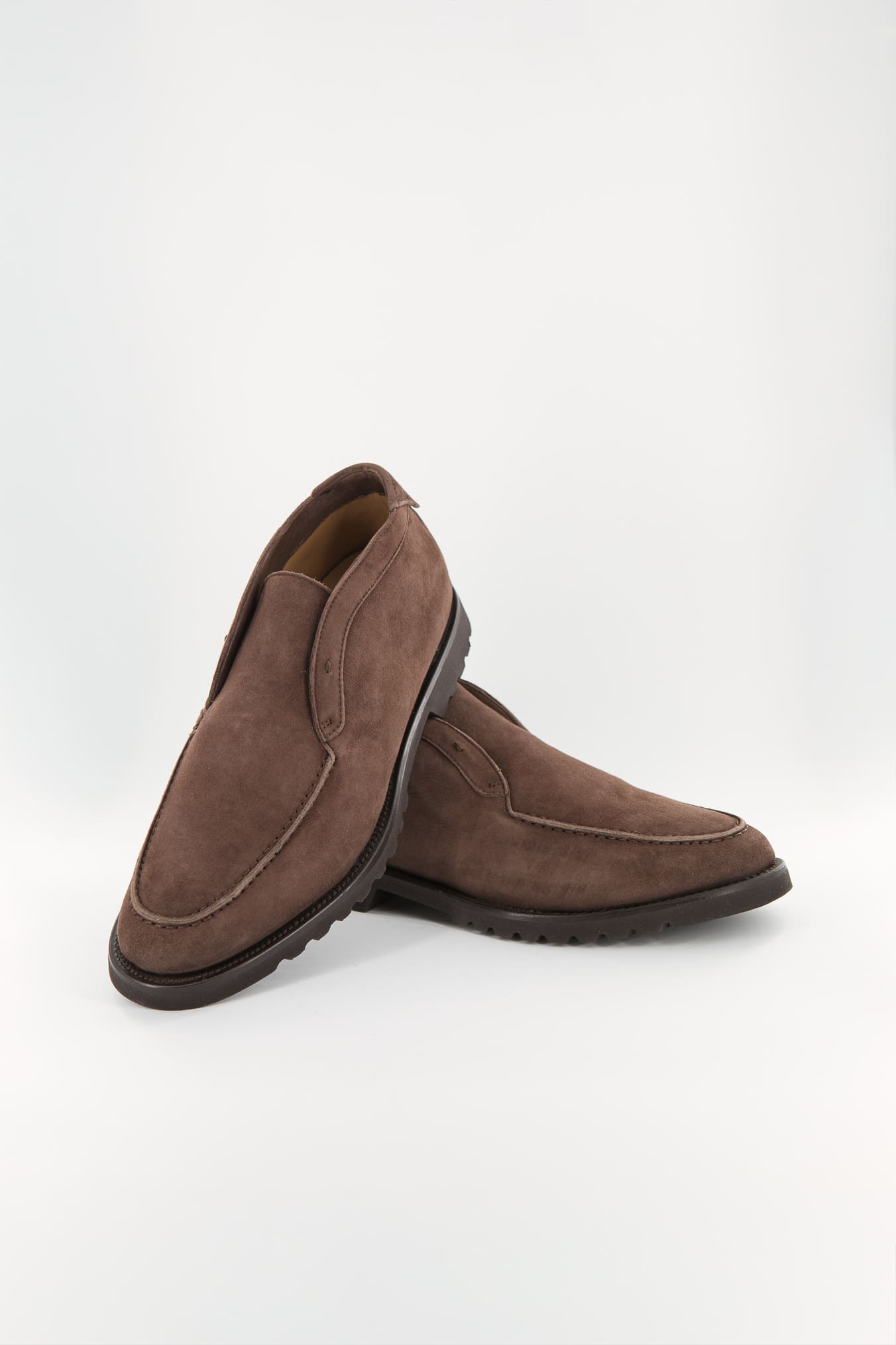 ANDREA VENTURA Polacchine "Explorer" Slip On Suede Marrone