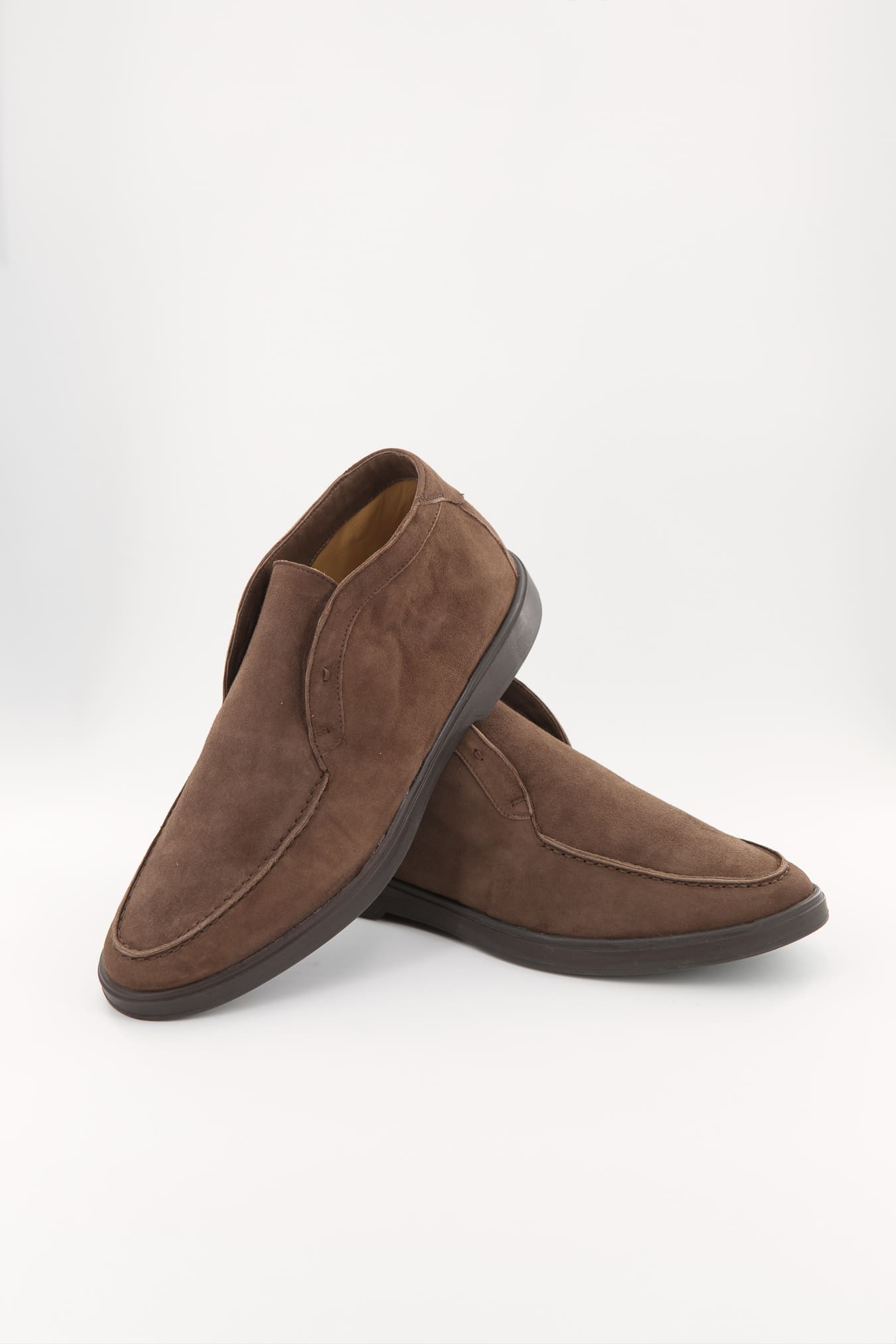 ANDREA VENTURA Polacchine "GMT Nuvolari" Slip On Suede Marrone