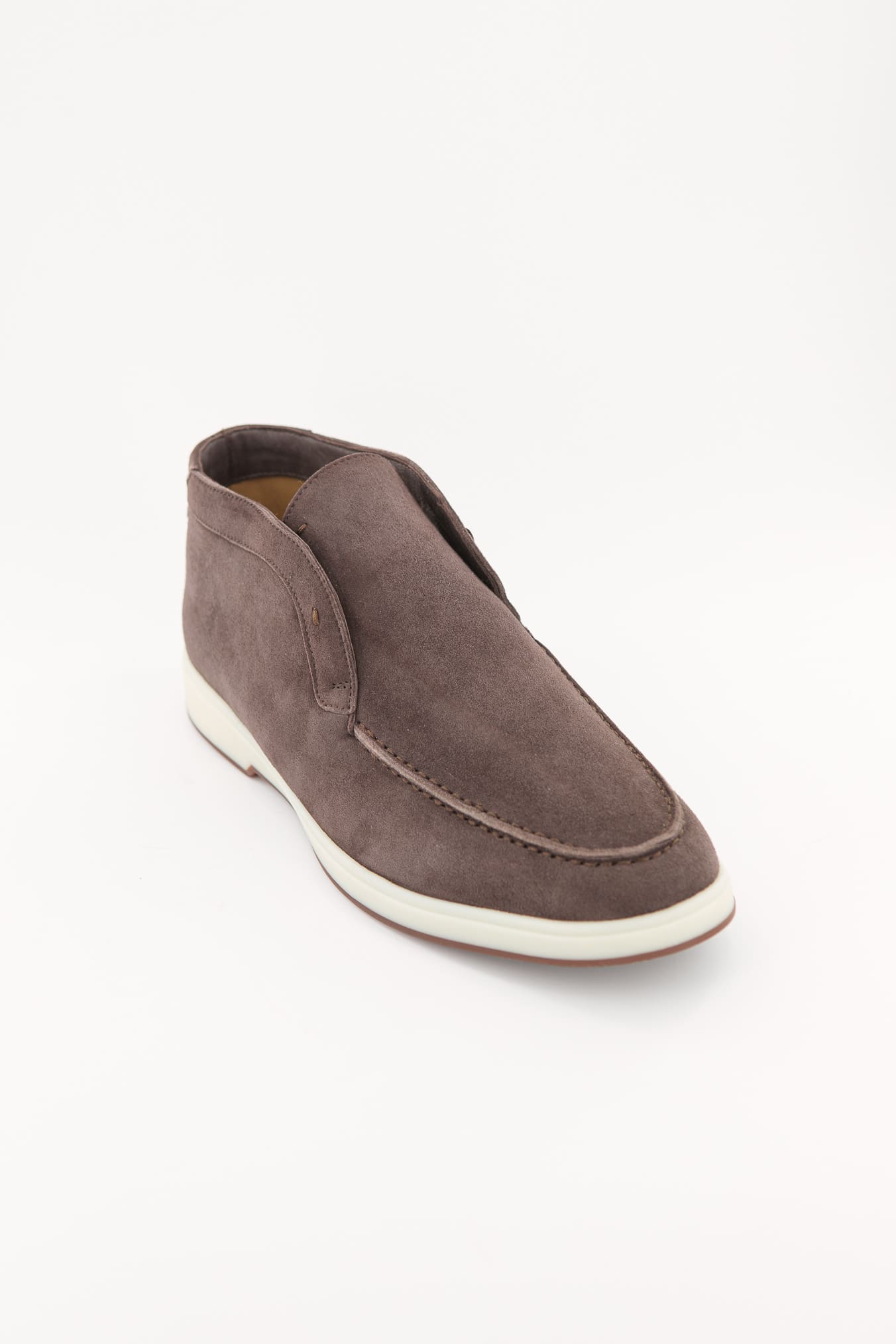 ANDREA VENTURA Polacchine "GMT Nuvolari" Slip On Suede Cioccolato