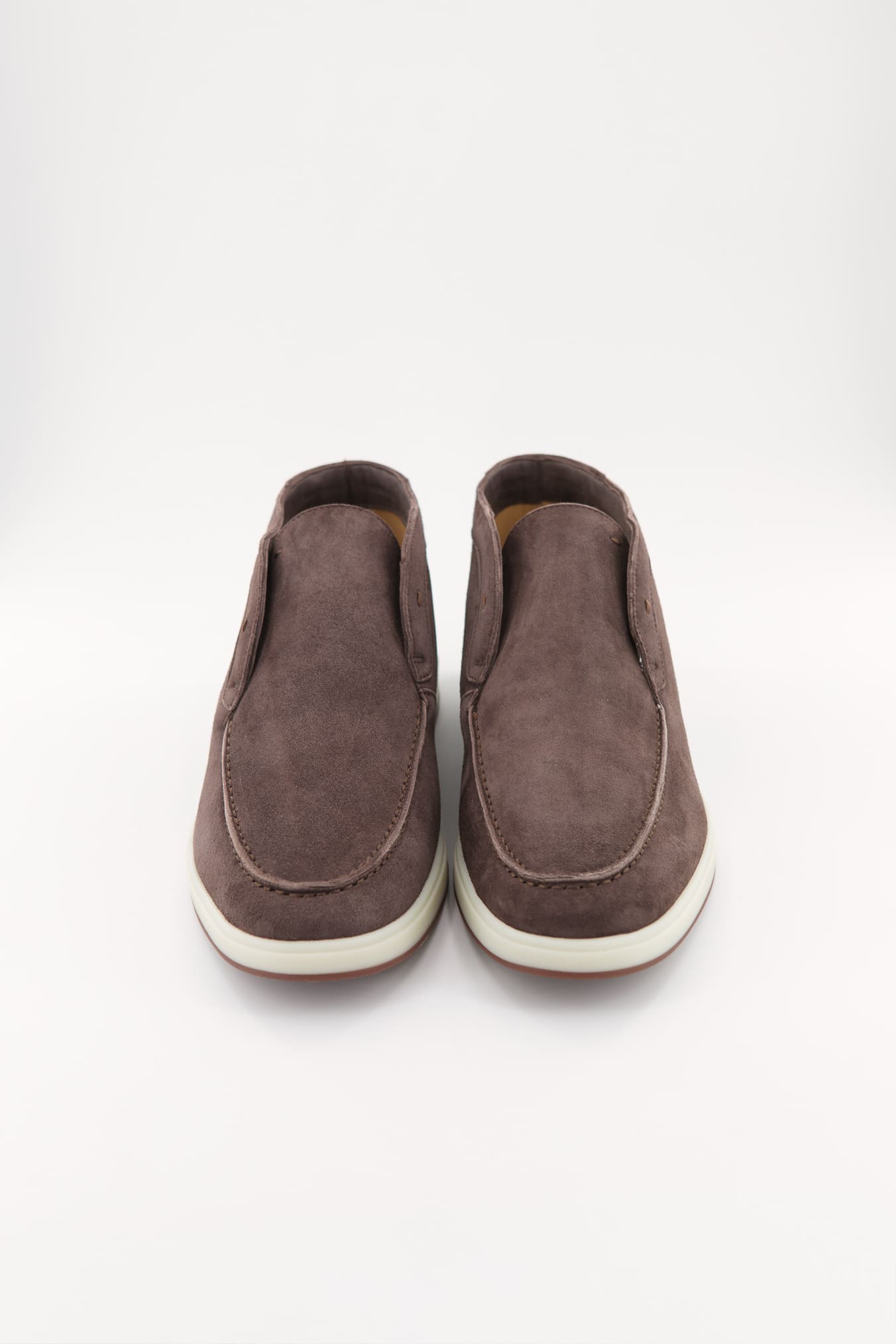 ANDREA VENTURA Polacchine "GMT Nuvolari" Slip On Suede Cioccolato