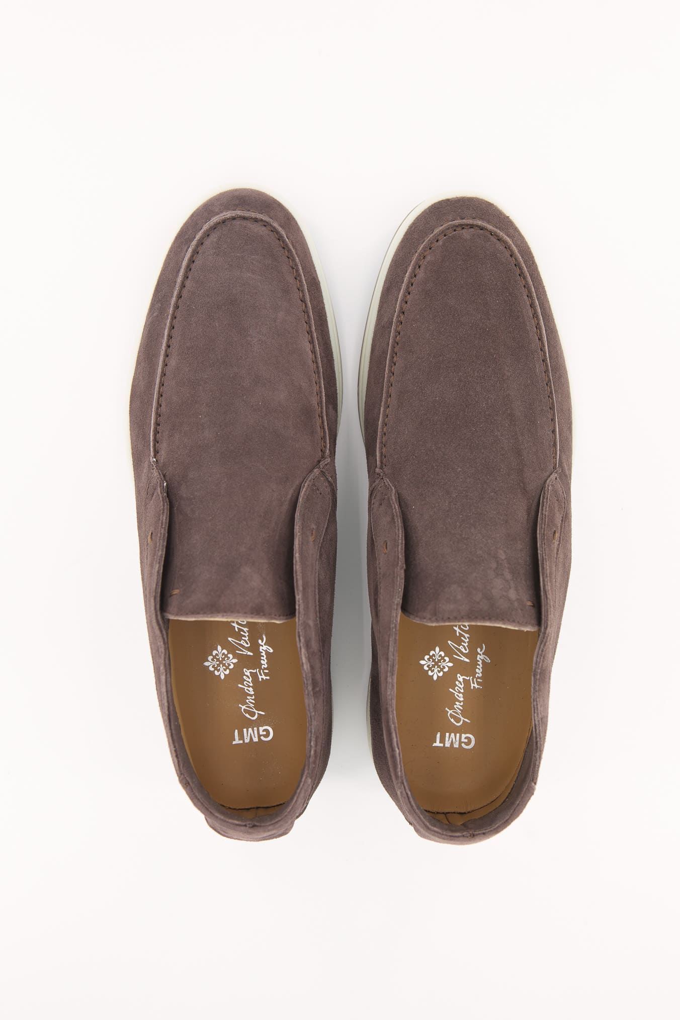 ANDREA VENTURA Polacchine "GMT Nuvolari" Slip On Suede Cioccolato