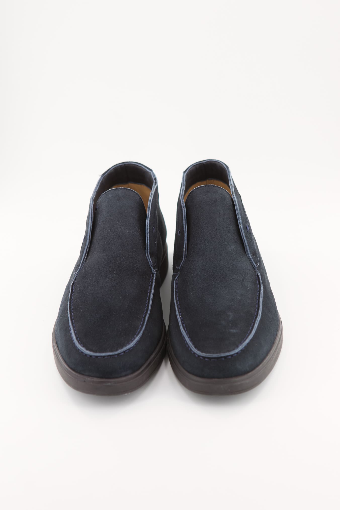 ANDREA VENTURA Polacchine "GMT Nuvolari" Slip On Suede Blu