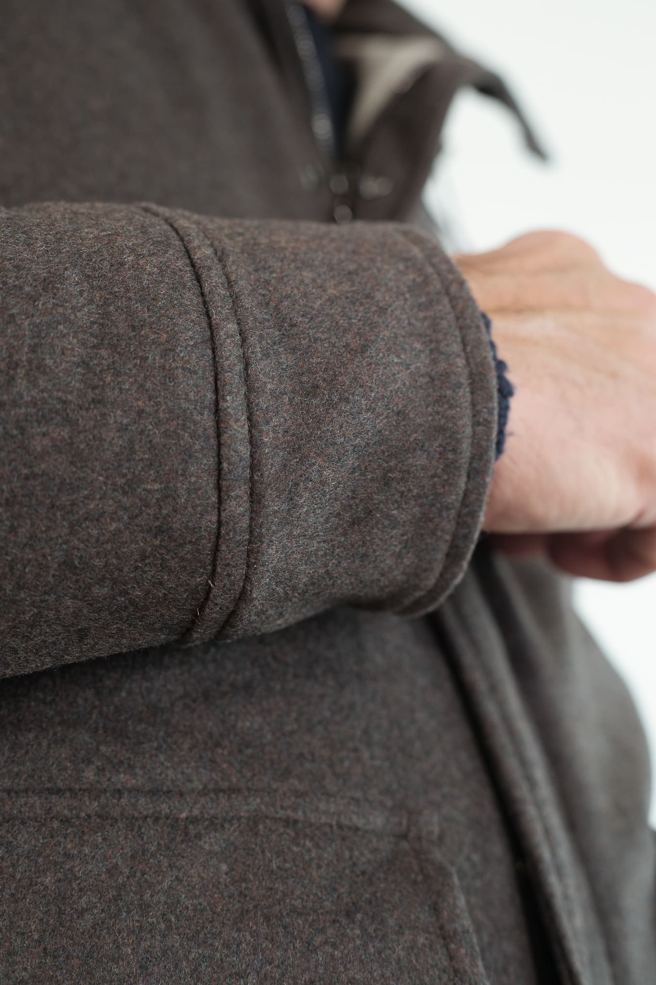 BARBA Giaccone Cashmere Cappuccio Testa Moro